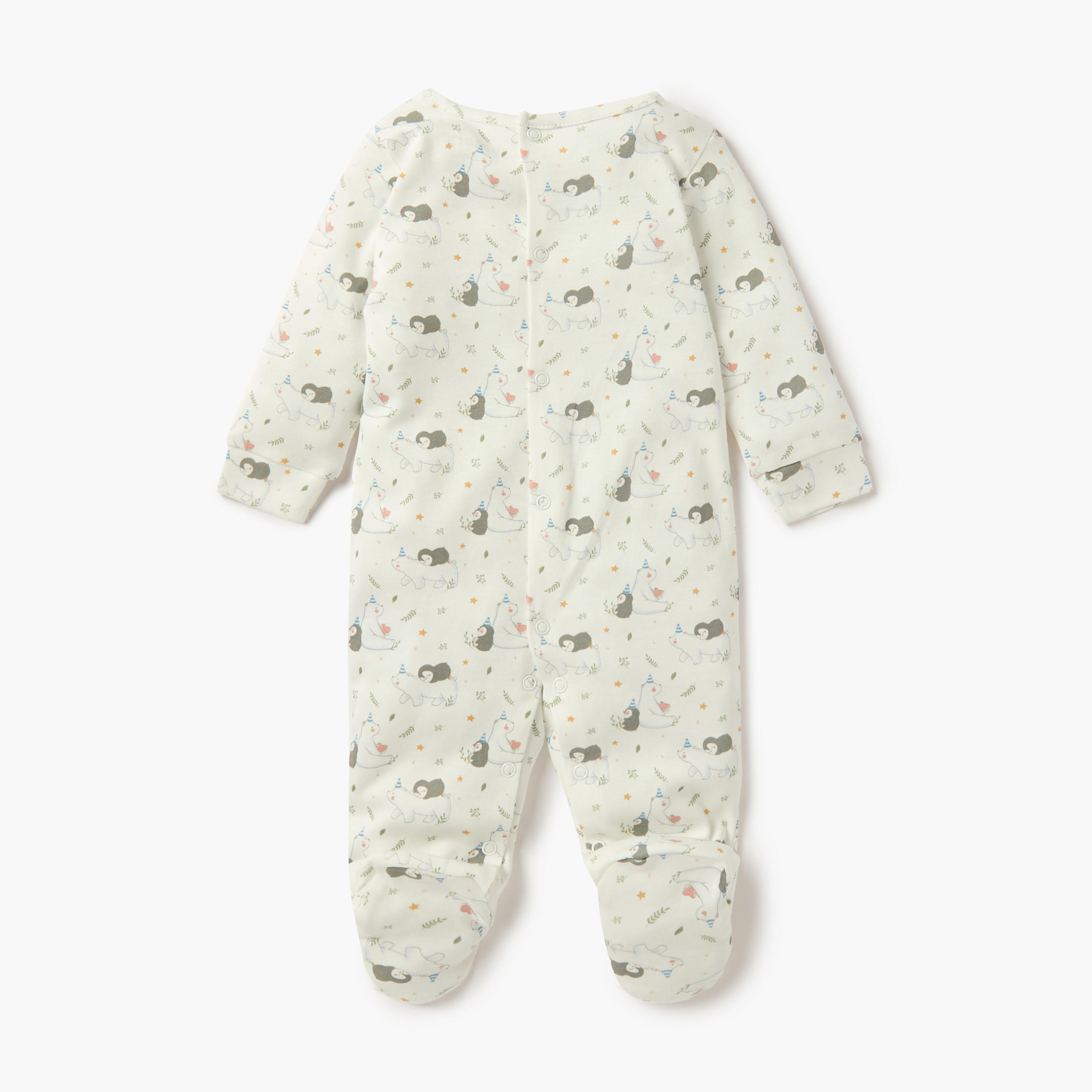 Juniors All-Over Print Closed Feet Sleepsuit with Long Sleeves - Set of 2-baby-boys-clothing-nightwear-sleepsuits-image-5