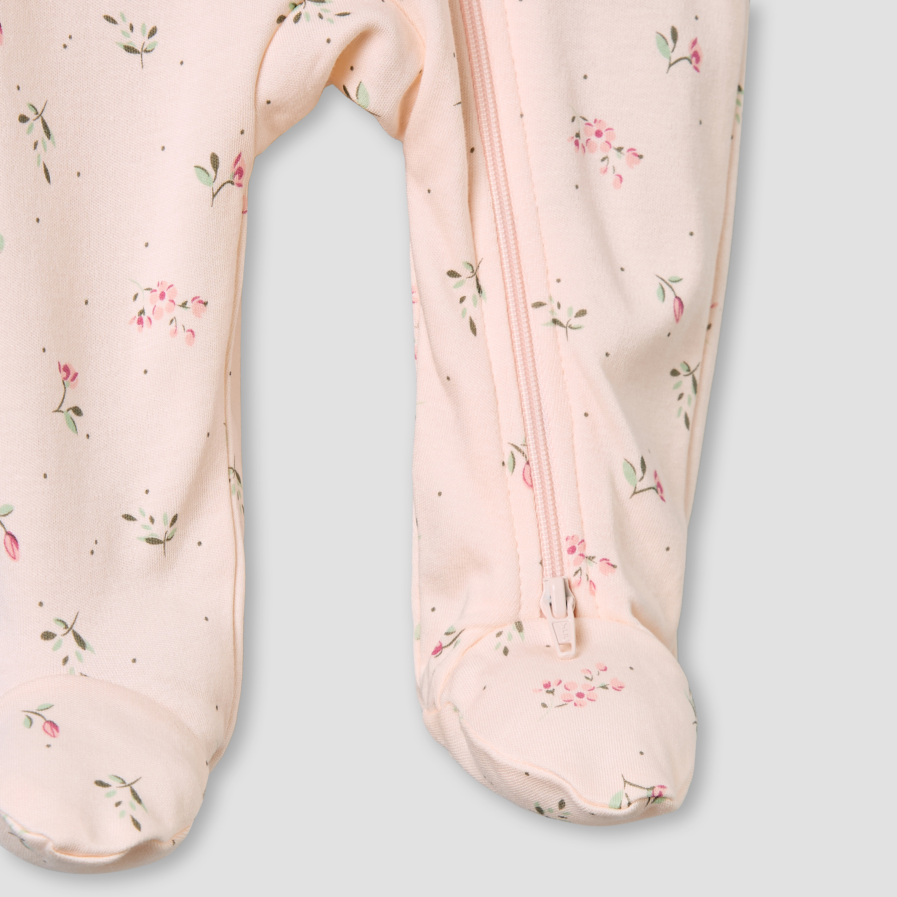 Juniors Bamboo Cotton Collared Long Sleeve Sleepsuit with Floral Print-baby-girls-clothing-nightwear-sleepsuits-image-5