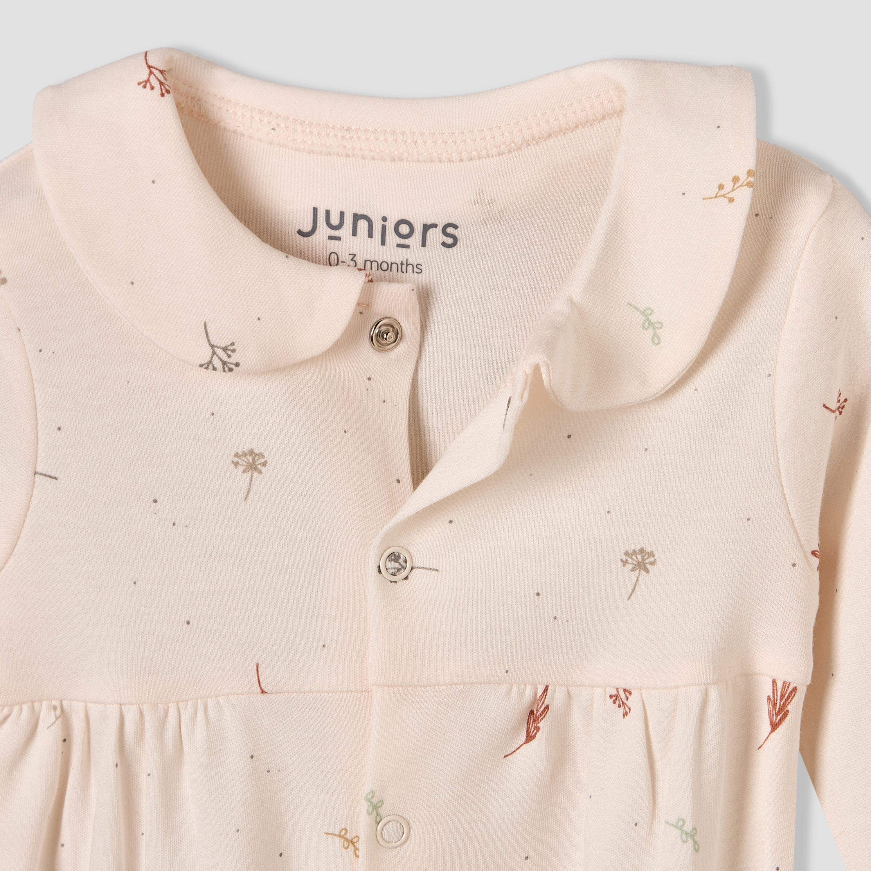 بدلة نوم قطن بياقة وأكمام طويلة وطبعات من جونيورز-baby-girls-clothing-nightwear-sleepsuits-image-4