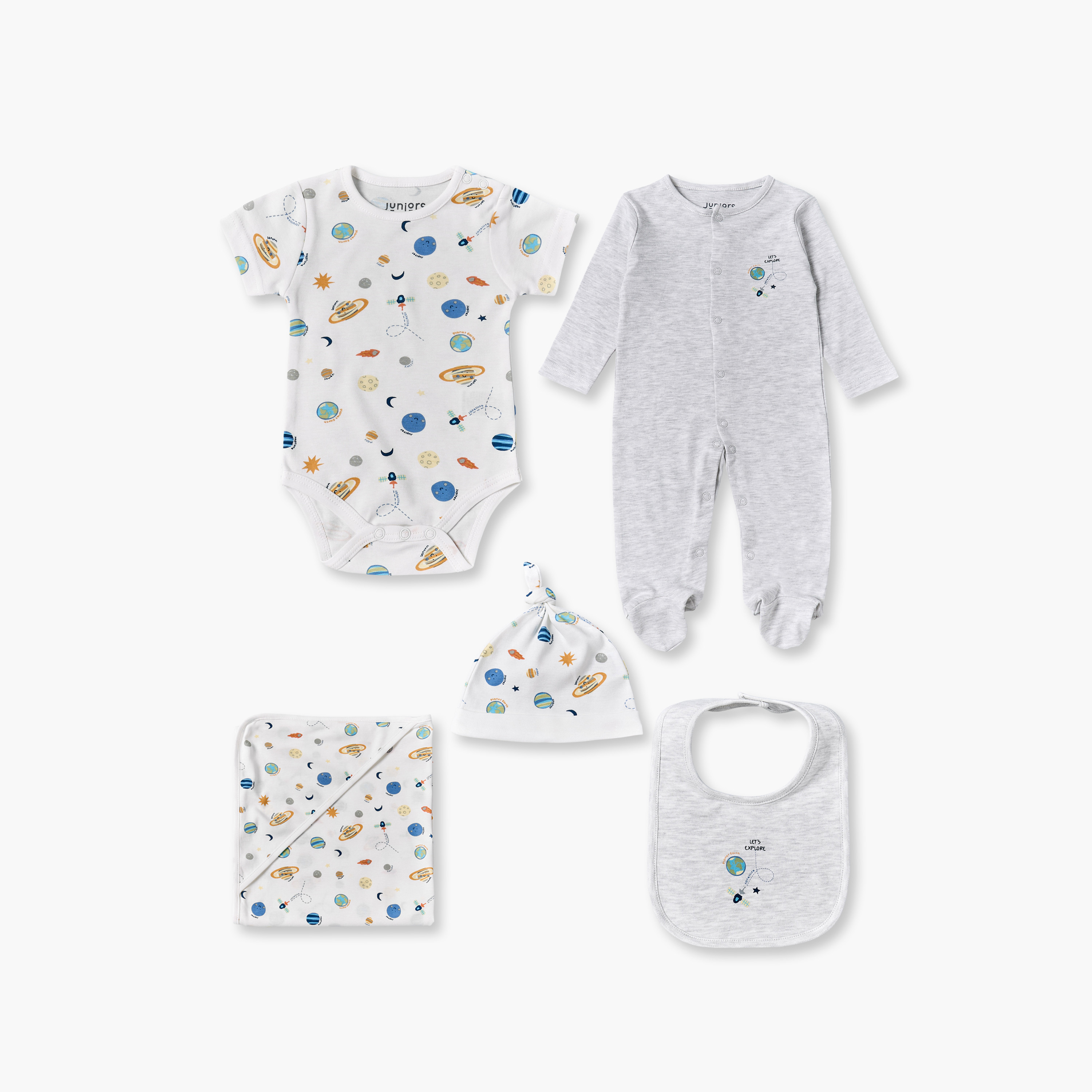طقم هدايا ملابس بطبعات فضاء من جونيورز - 5 قطع-baby-boys-clothing-setsandcoords-image-2