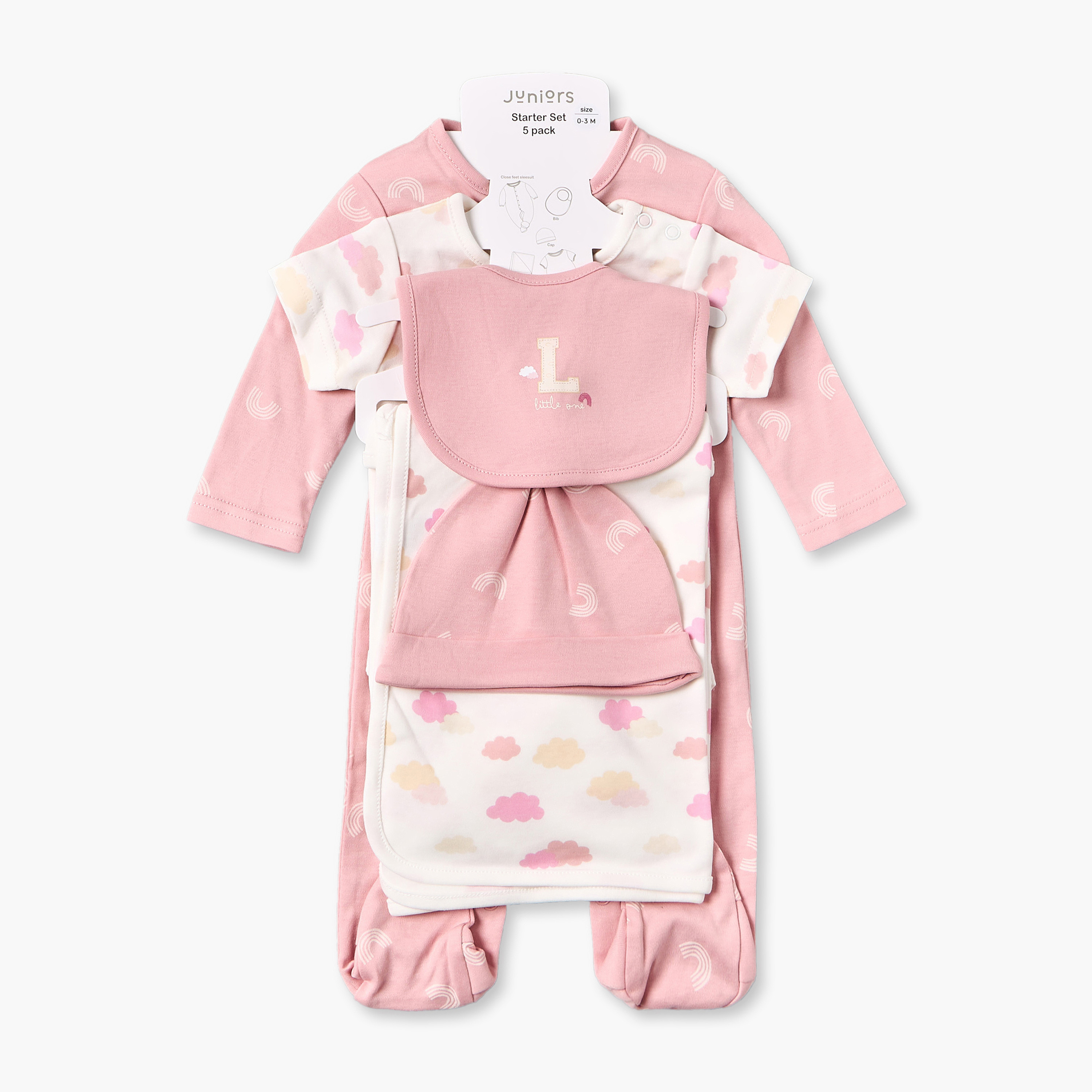 Set of 5 Juniors Clothing Gift Set with Cute Print-baby-girls-clothing-setsandcoords-image-2