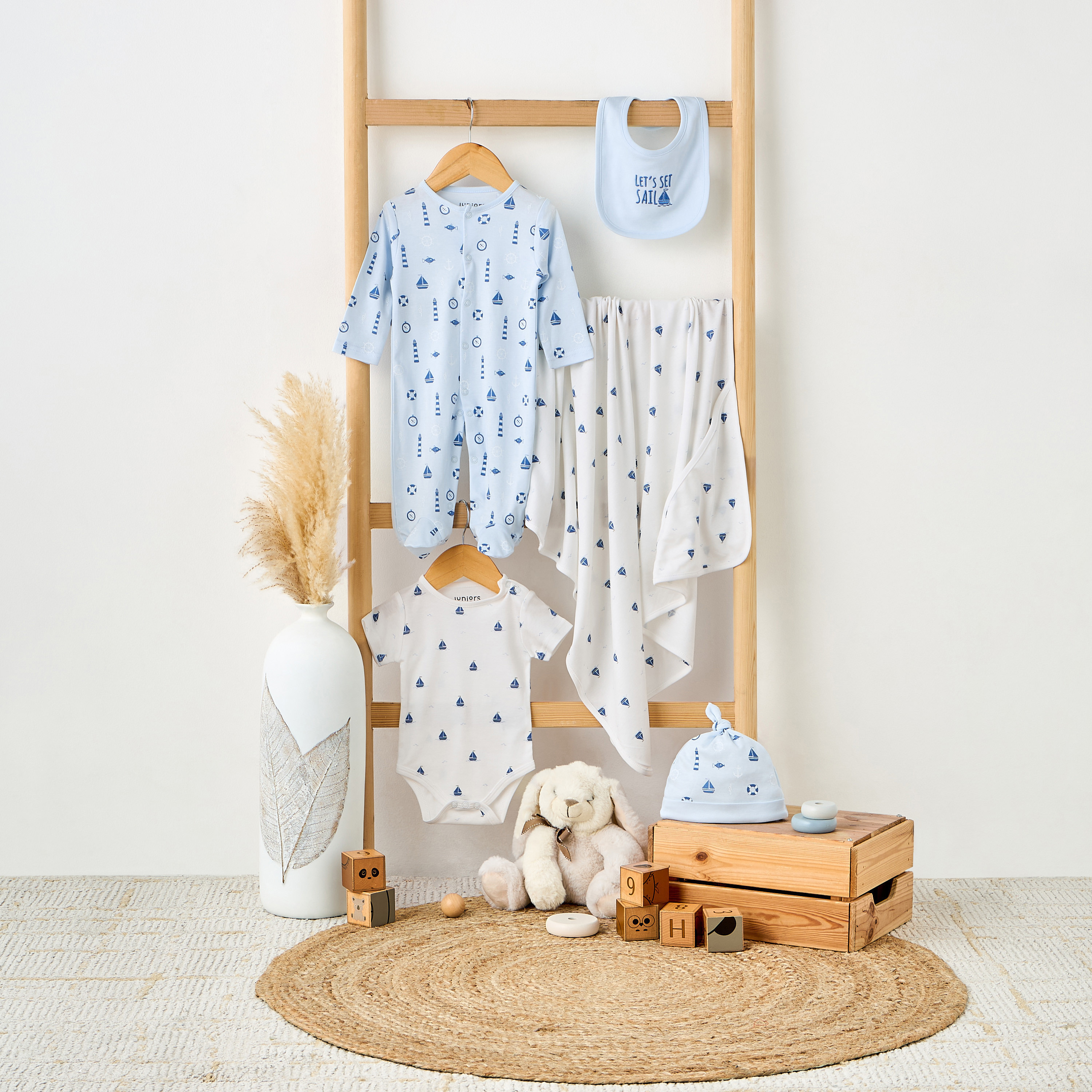 طقم من 5 - طقم هدايا ملابس بطبعات من جونيورز-baby-boys-clothing-setsandcoords-image-9
