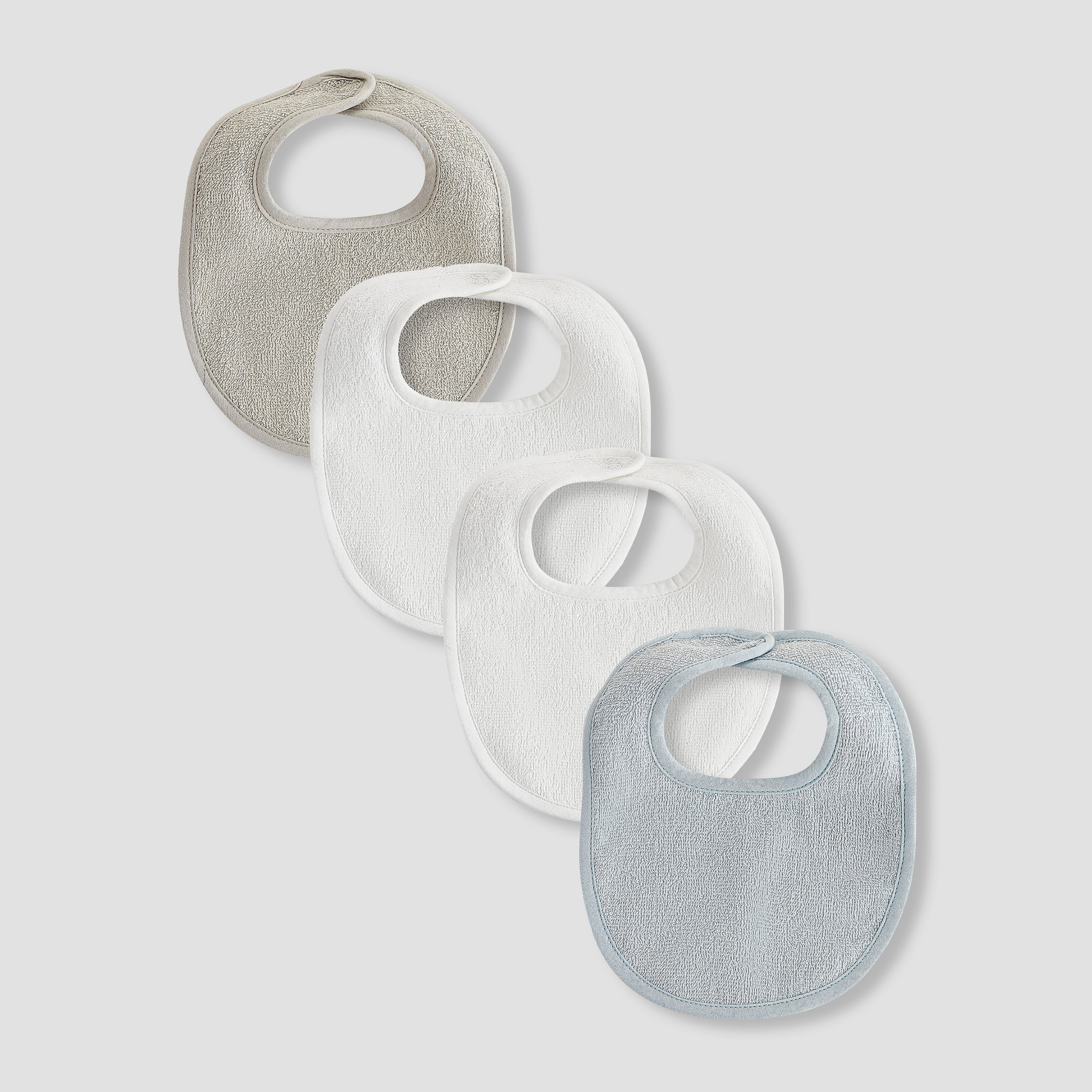 Pack of 4 Juniors Baby Bib with Snap Button Closure-baby-feeding-bibs-image-1