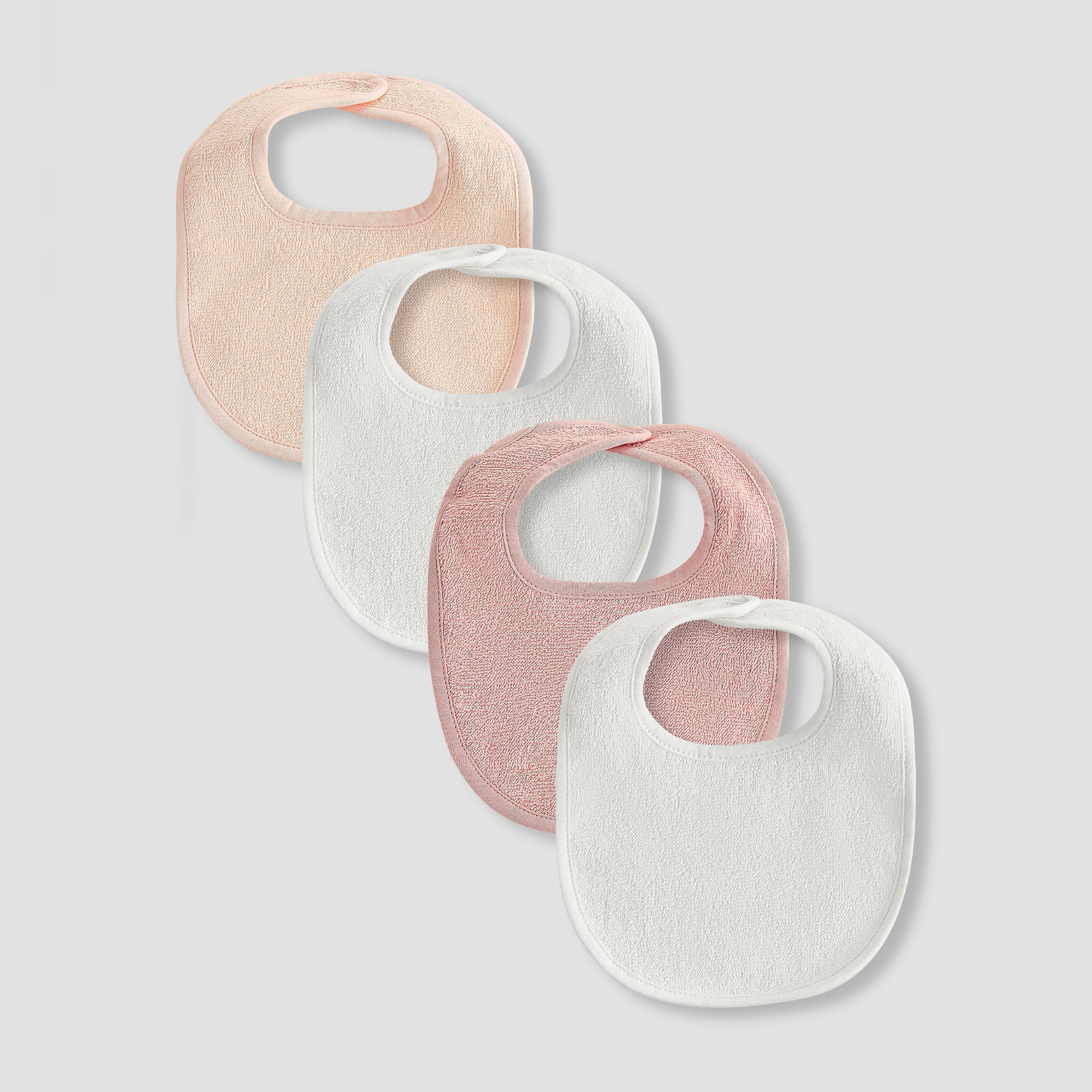 Pack of 4 Juniors Baby Bib with Snap Button Closure-baby-feeding-bibs-image-1