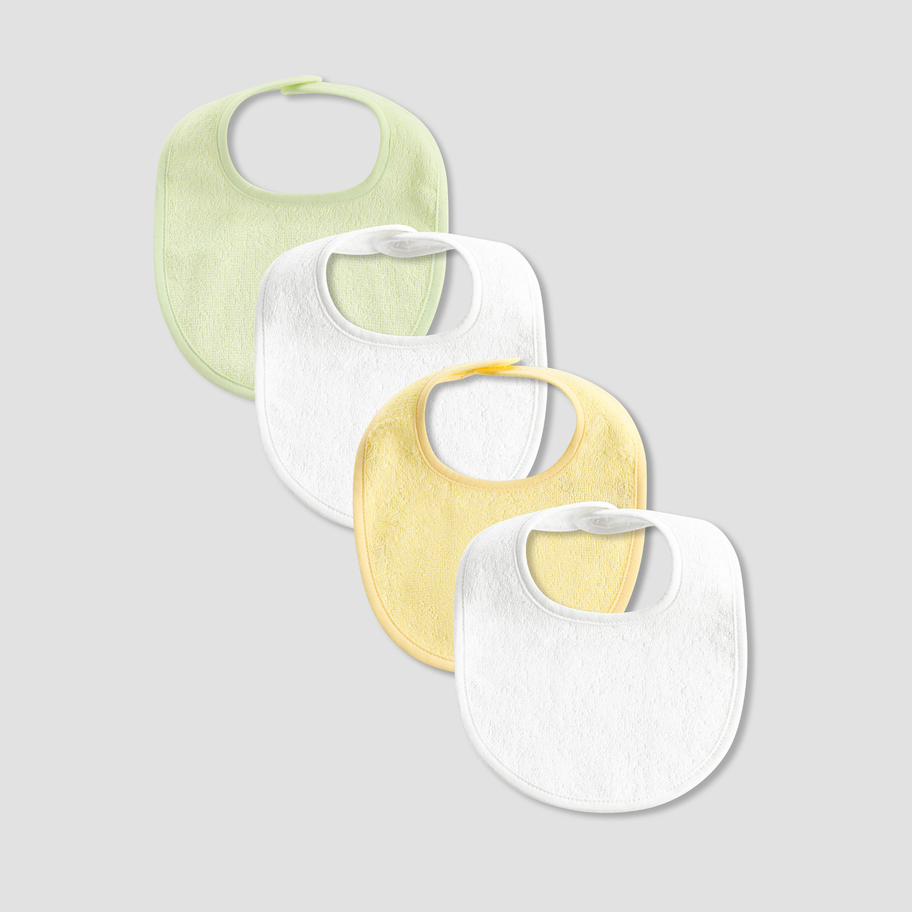 مريلة أطفال بأزرار إغلاق كبس من جونيورز - عبوة 4 قطع-baby-feeding-bibs-image-1