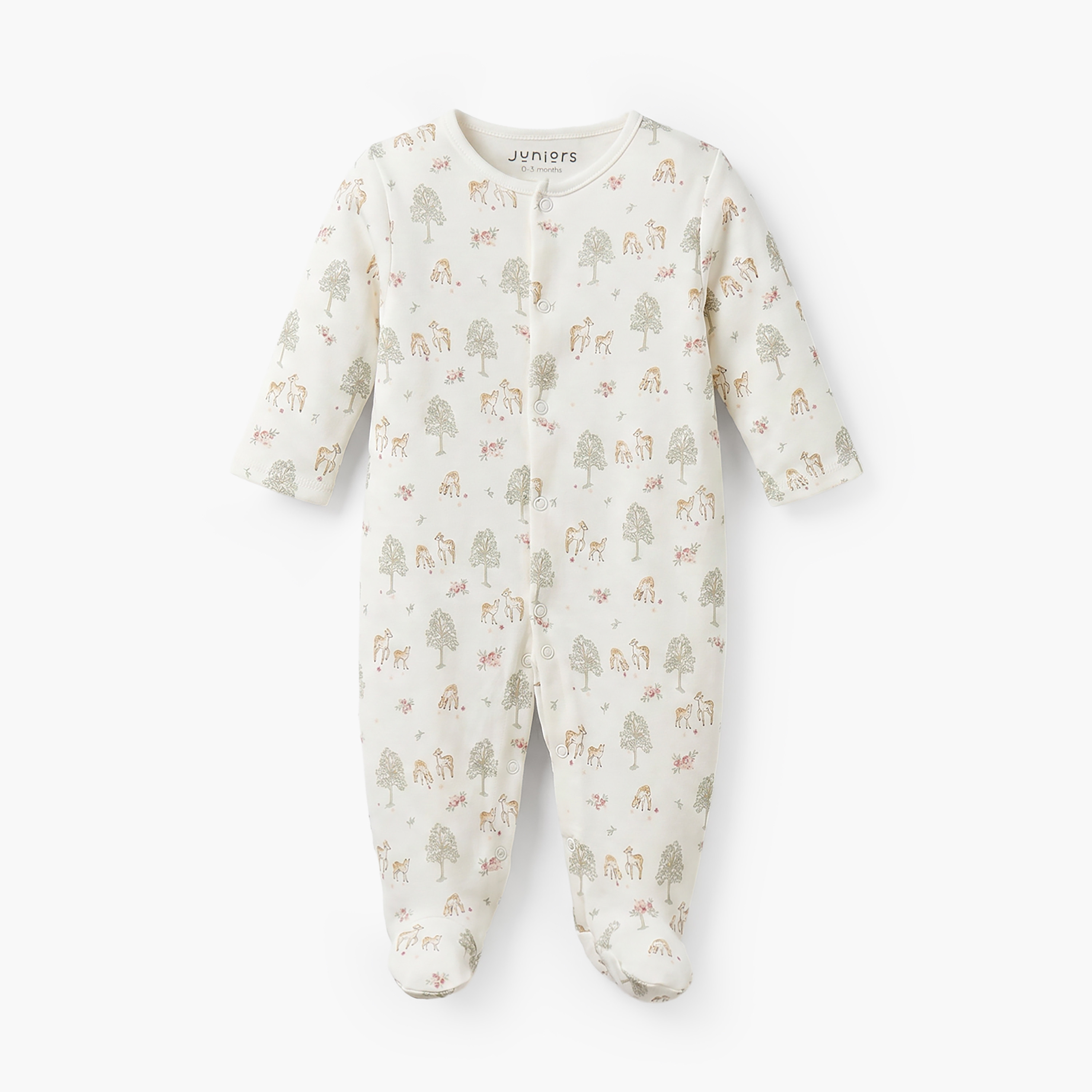 طقم بدلة نوم برقبة ضيقة وأكمام طويلة وطبعات 3 قطع من جونيورز-baby-girls-clothing-nightwear-sleepsuits-image-3