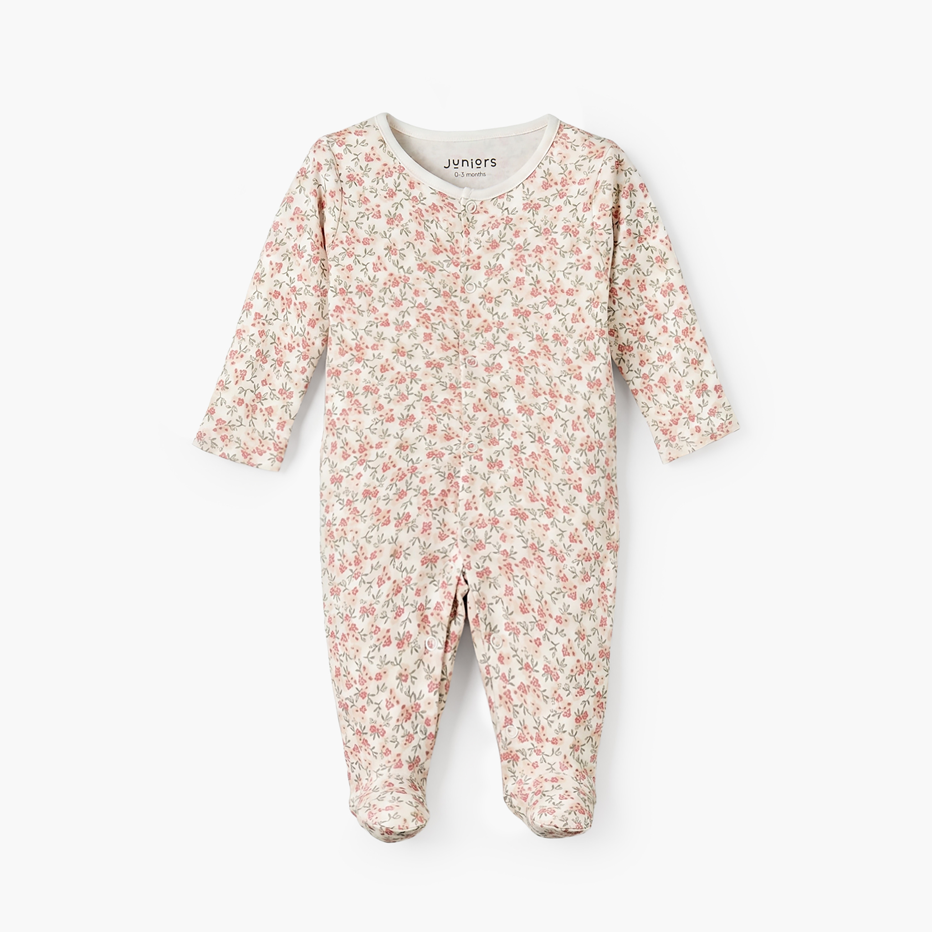 طقم بدلة نوم برقبة ضيقة وأكمام طويلة وطبعات 3 قطع من جونيورز-baby-girls-clothing-nightwear-sleepsuits-image-4