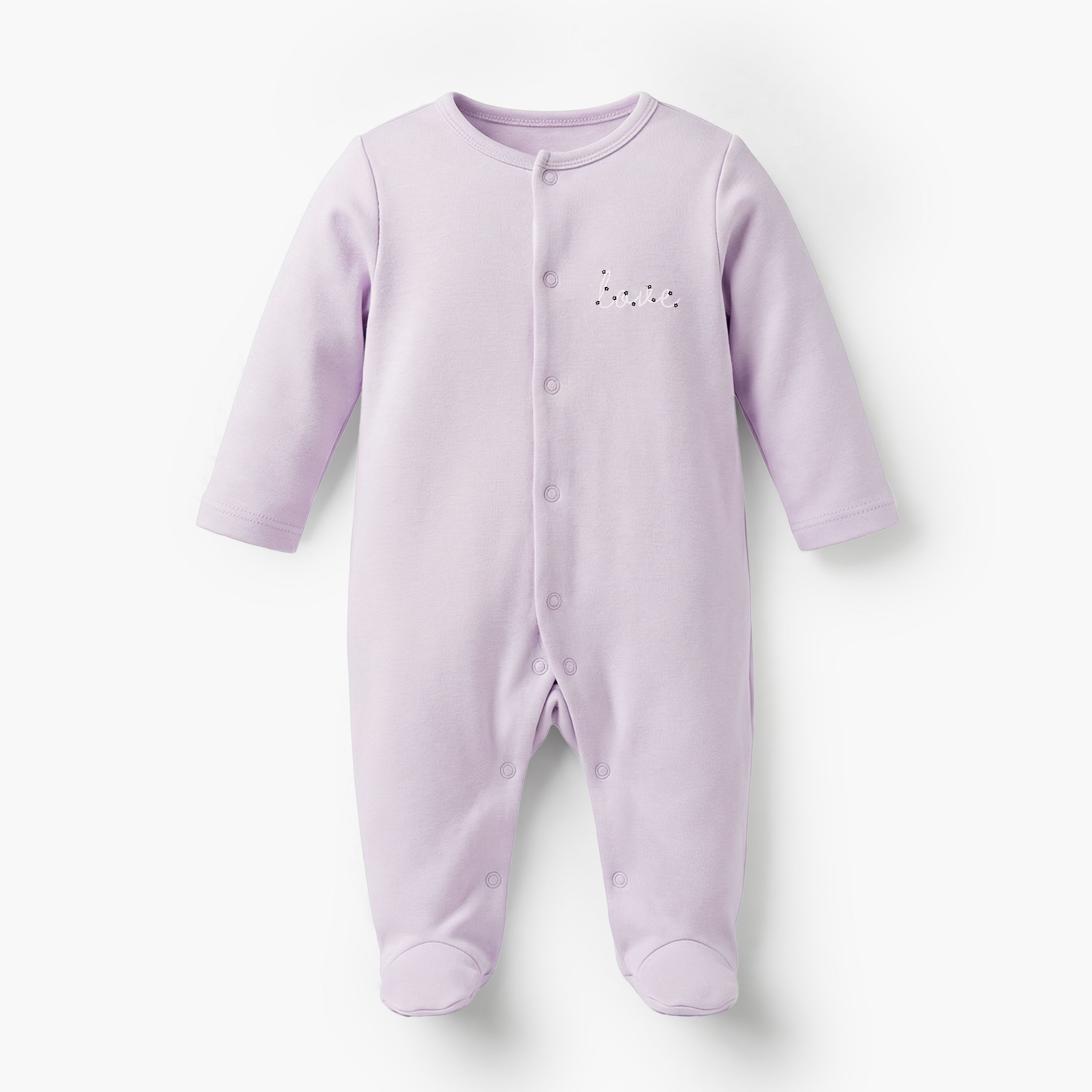 بدلة نوم قطن خيزران بأكمام طويلة وياقة مستديرة وطبعات من جونيورز - عبوة من 3 قطع-baby-girls-clothing-nightwear-sleepsuits-image-5