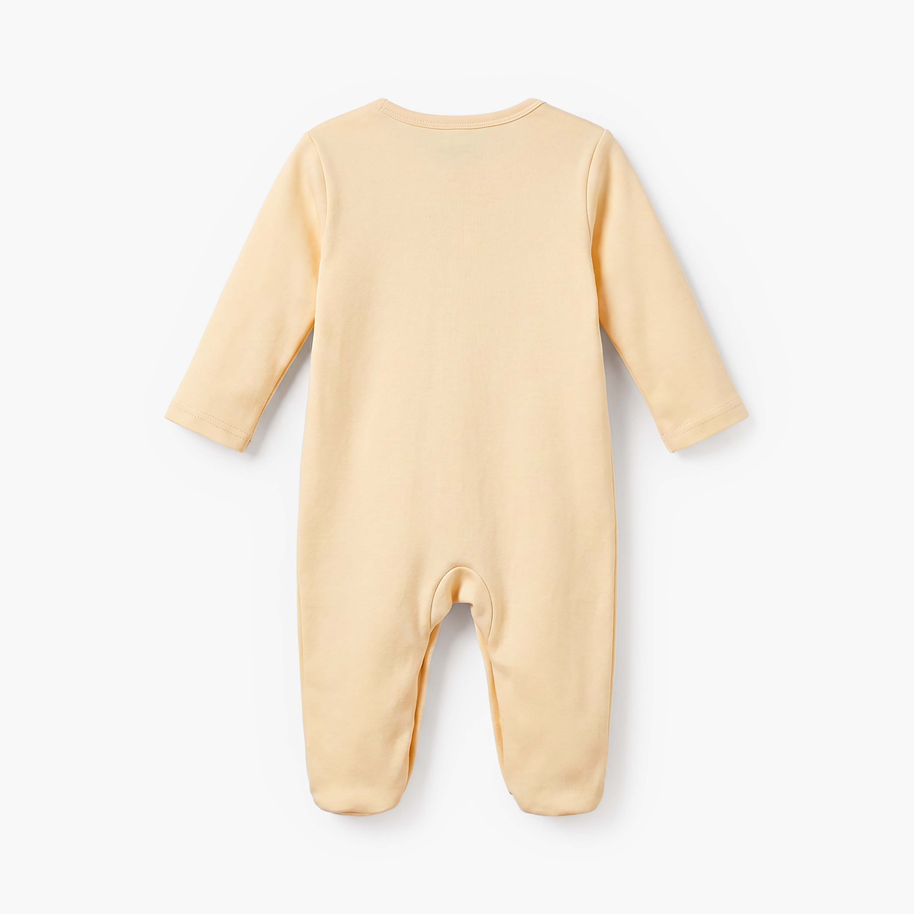 بدلة نوم قطن برقبة ضيقة وأكمام طويلة وطبعات من جونيورز - عبوة من 3 قطع-baby-girls-clothing-nightwear-sleepsuits-image-4