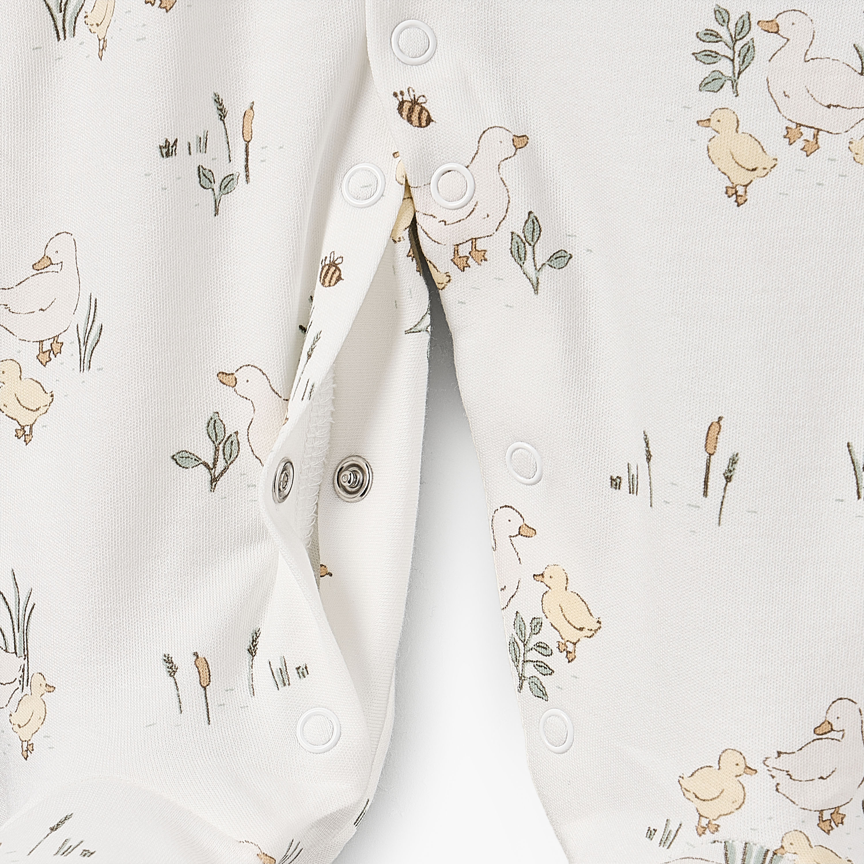 Pack of 3 Juniors Bamboo Cotton Round Neck Long Sleeves Sleepsuit with Duck Print-baby-girls-clothing-nightwear-sleepsuits-image-7