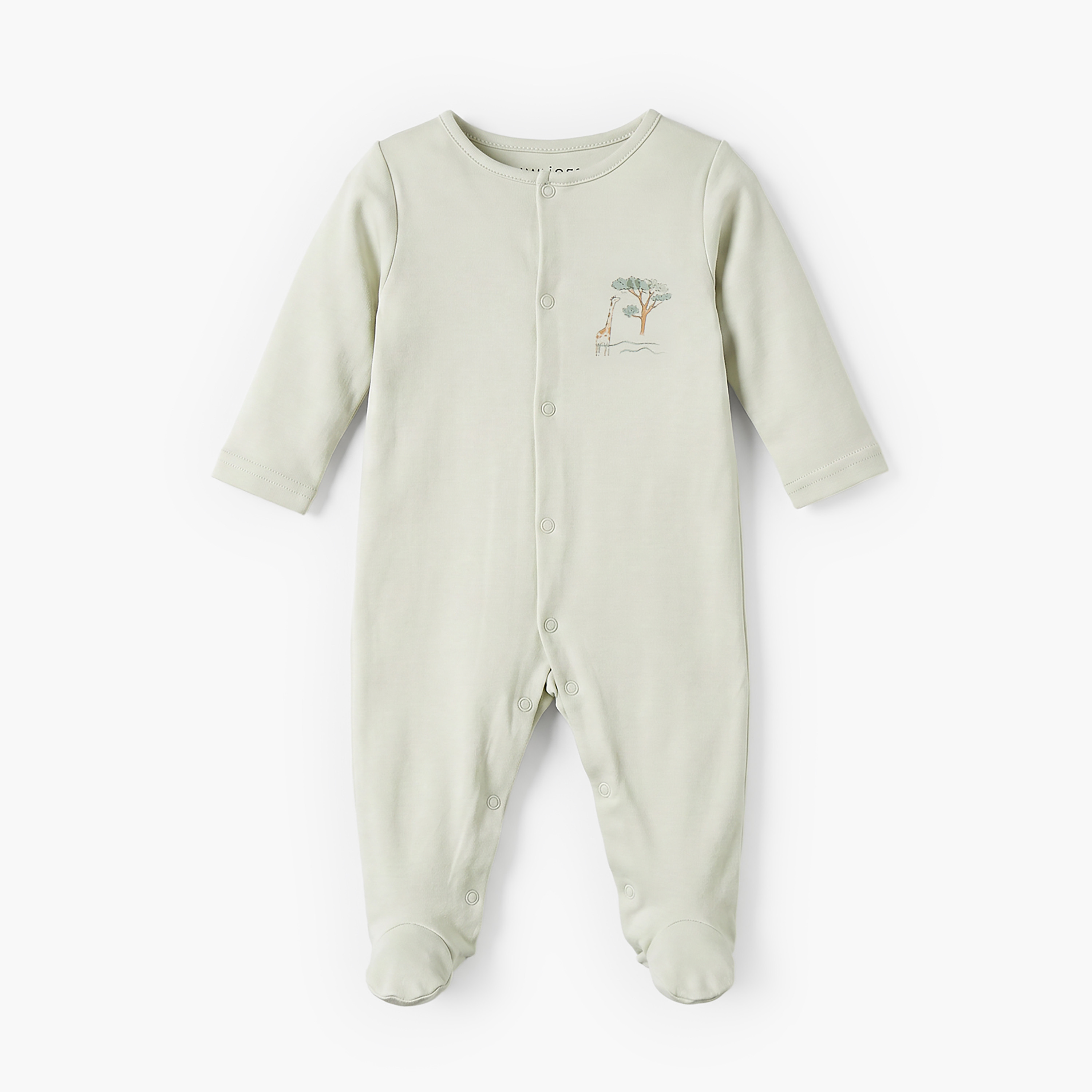 طقم بدلات نوم 3 قطع برقبة ضيقة وأكمام طويلة وطبعات زرافة من جونيورز-baby-boys-clothing-nightwear-sleepsuits-image-2