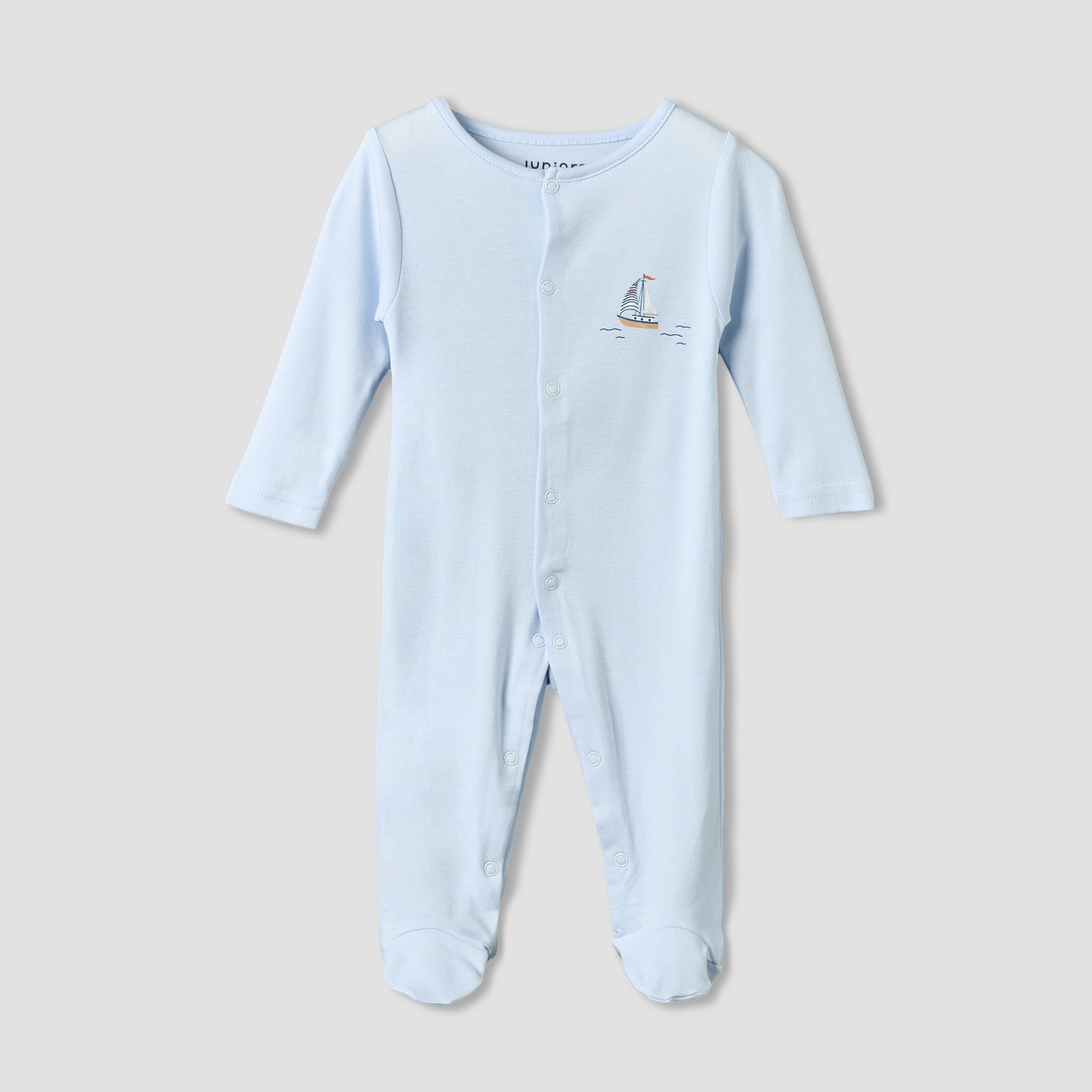 بدلة نوم بياقة مستديرة وأكمام طويلة وطبعات من جونيورز - طقم من 3 قطع-baby-boys-clothing-nightwear-sleepsuits-image-2