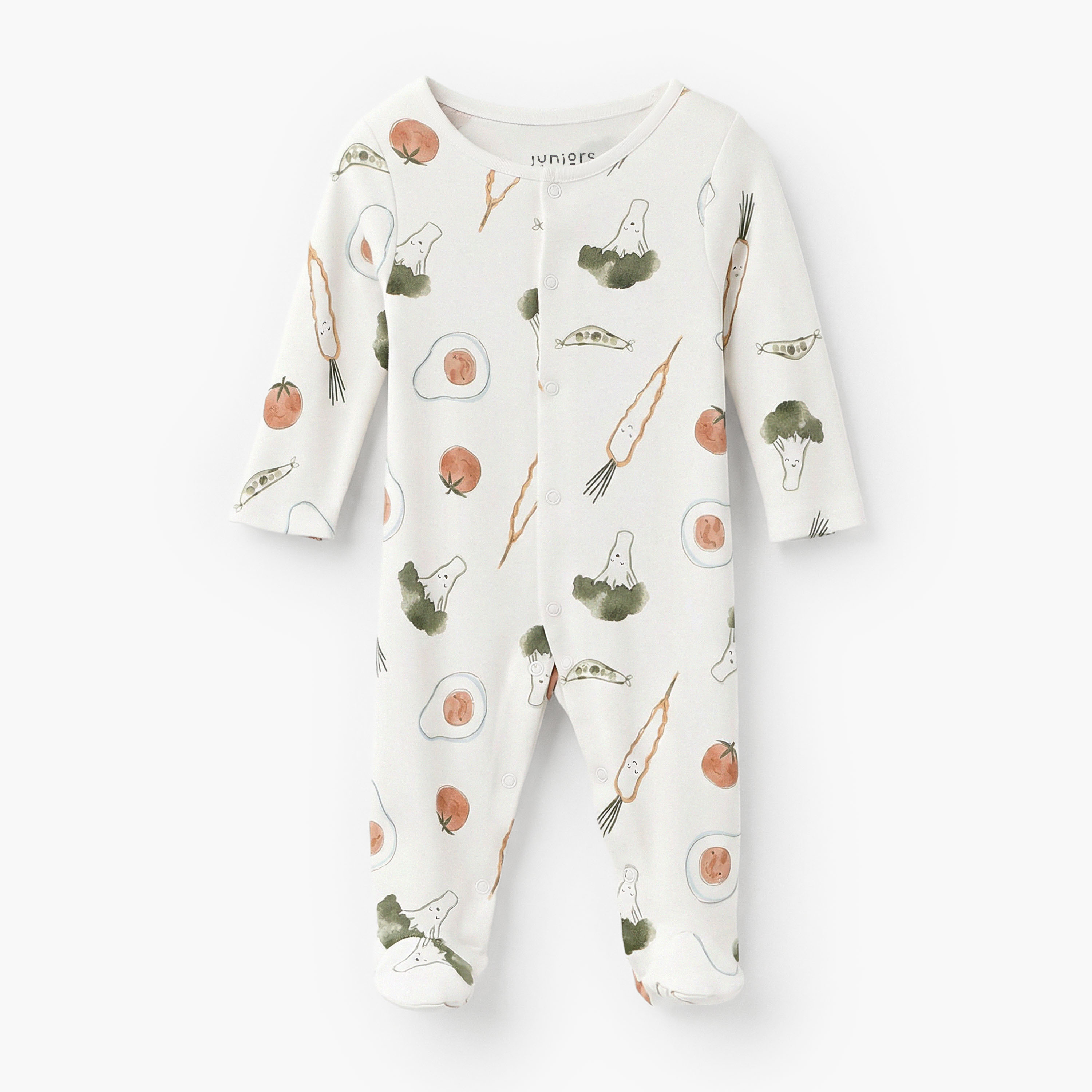 بدلة نوم خيزران بأكمام طويلة وياقة مستديرة وطبعات متنوعة من جونيورز - عبوة من 3 قطع-baby-boys-clothing-nightwear-sleepsuits-image-3