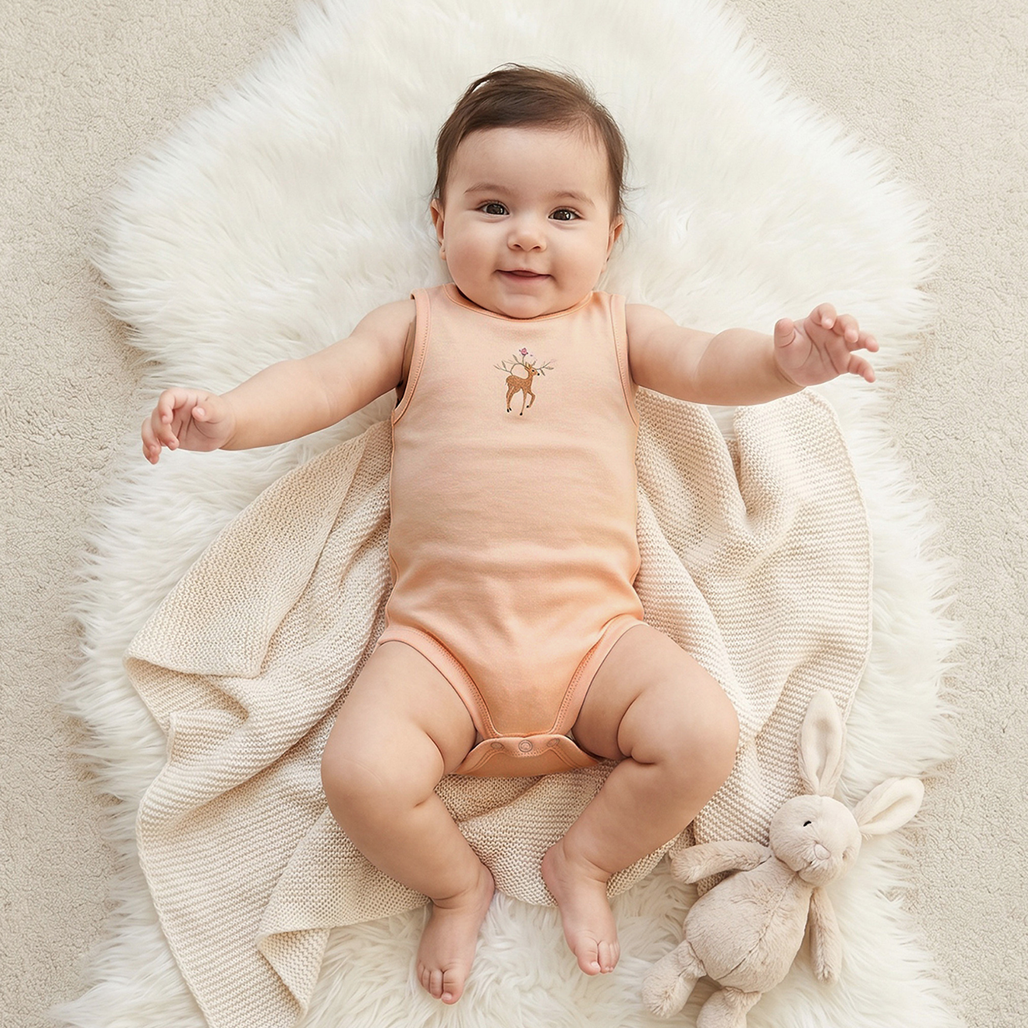 طقم بودي سوت دون أكمام برقبة ضيقة وطبعات 5 قطع من جونيورز-baby-girls-clothing-bodysuits-image-2