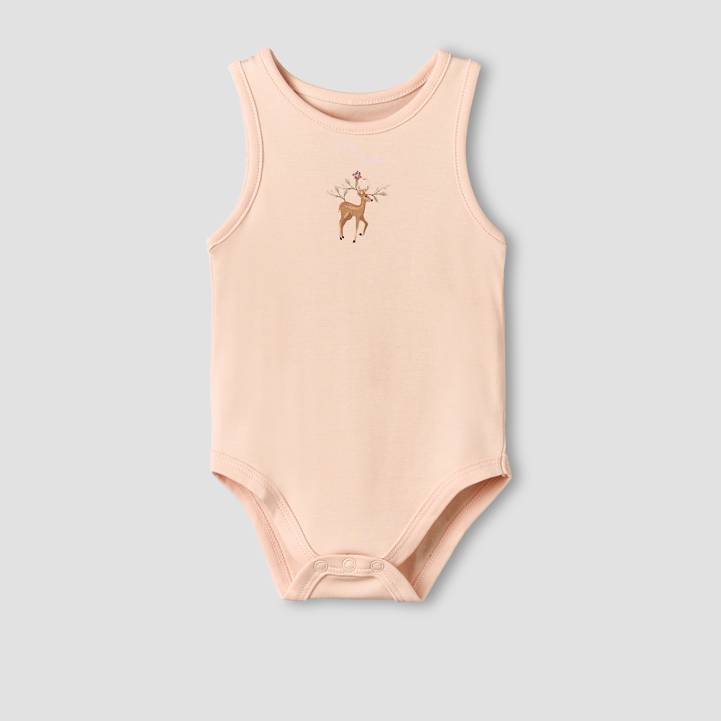 Pack of 5 Juniors Crew Neck Sleeveless Bodysuit with Safari Print-baby-girls-clothing-bodysuits-image-3