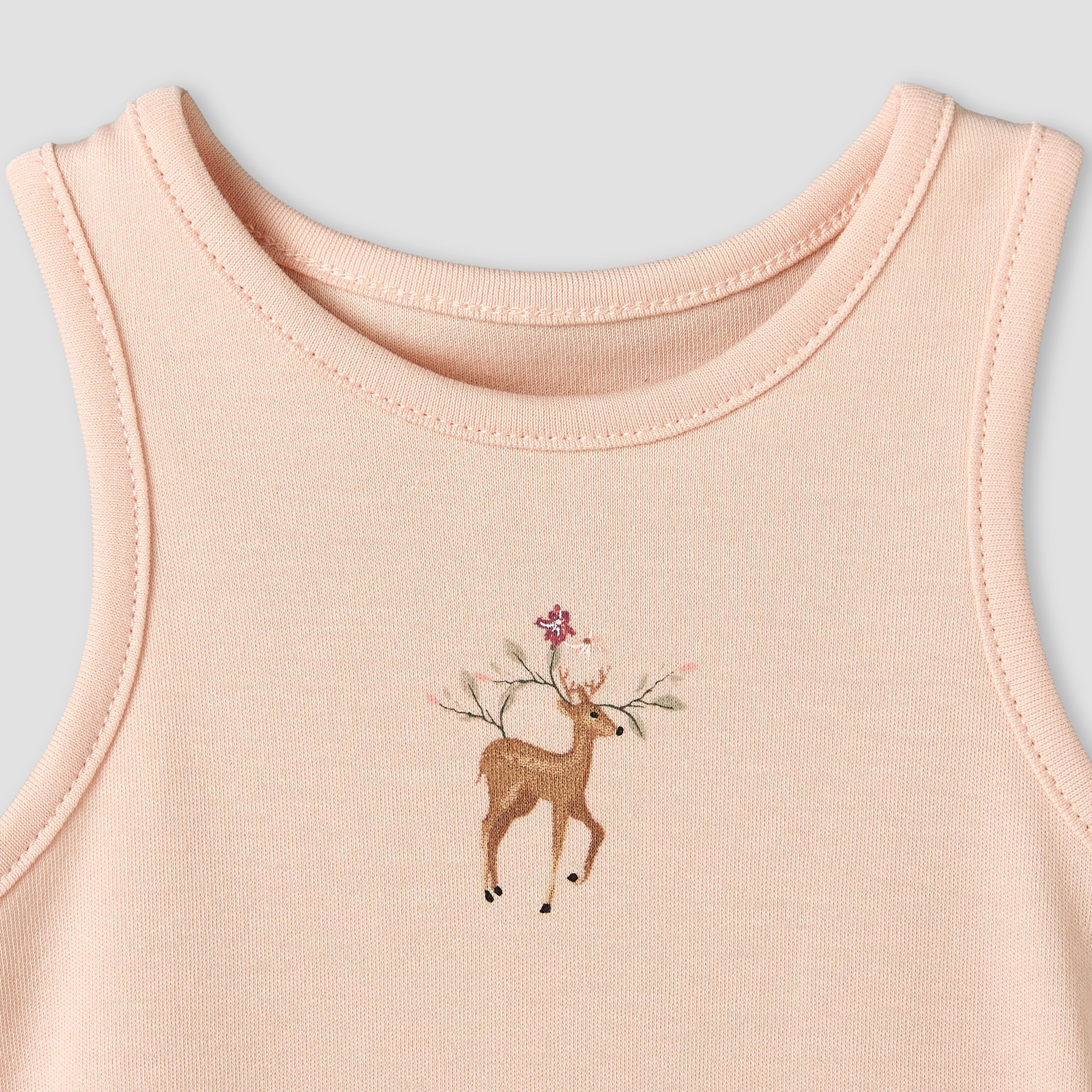 Pack of 5 Juniors Crew Neck Sleeveless Bodysuit with Safari Print-baby-girls-clothing-bodysuits-image-4