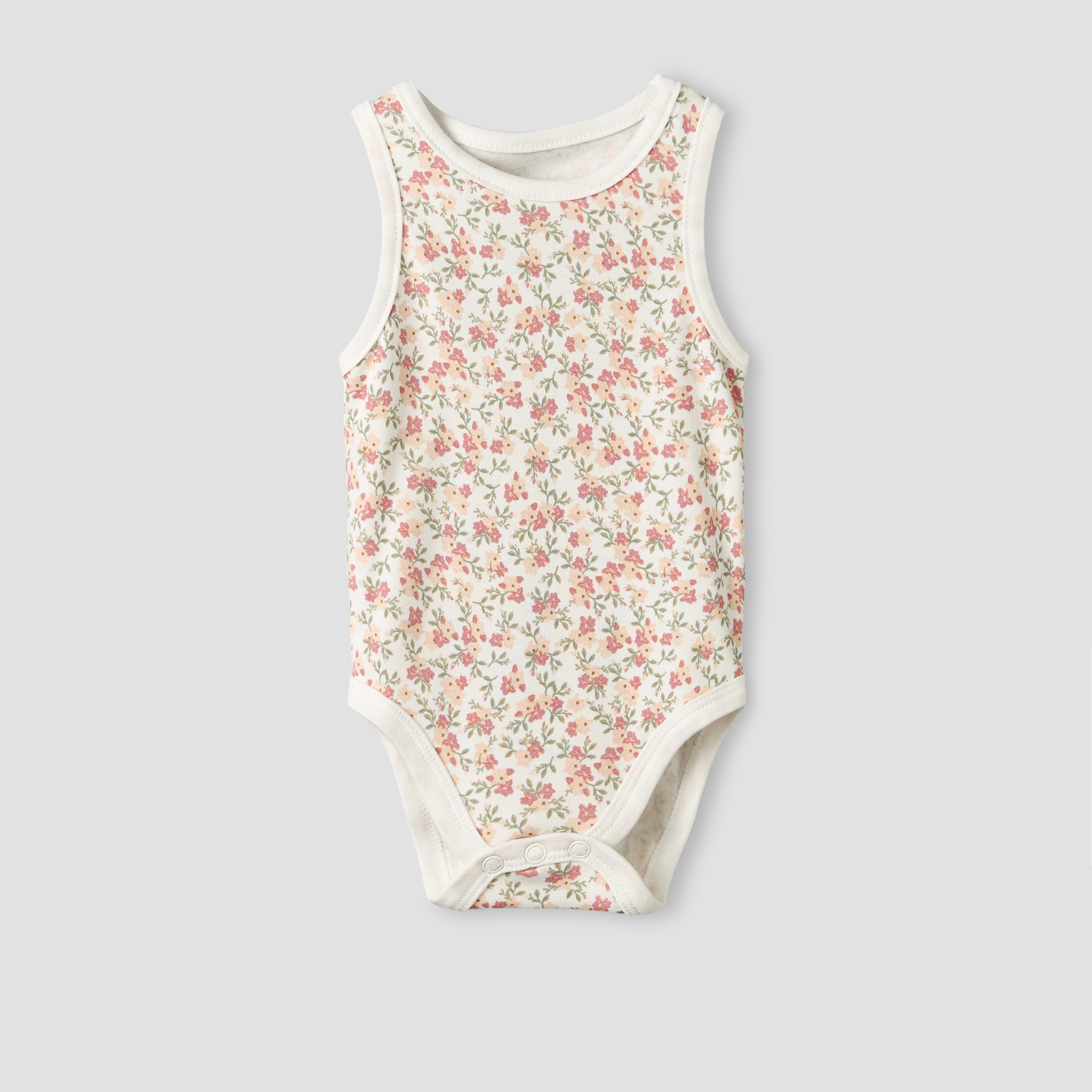 Pack of 5 Juniors Crew Neck Sleeveless Bodysuit with Safari Print-baby-girls-clothing-bodysuits-image-9