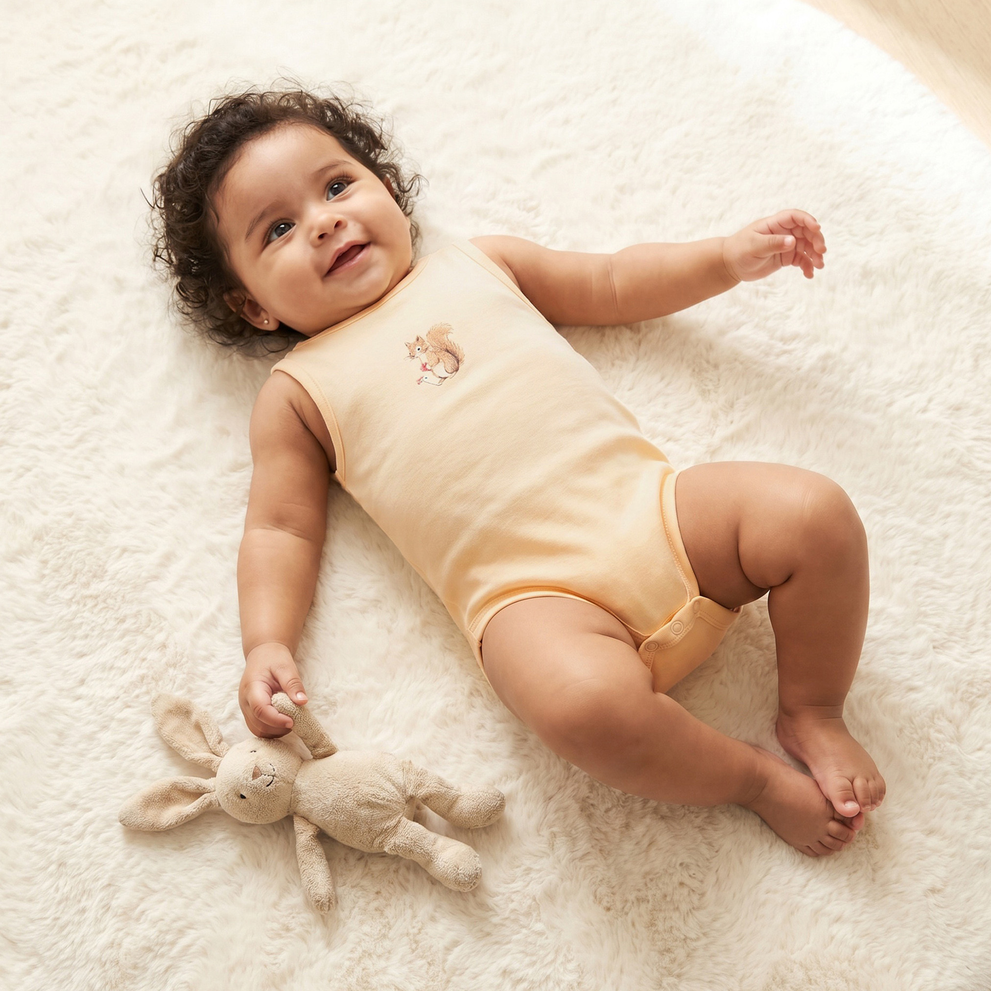 بودي سوت بياقة مستديرة ودون أكمام بطبعات متنوعة من جونيورز - طقم من 5 قطع-baby-girls-clothing-bodysuits-image-2