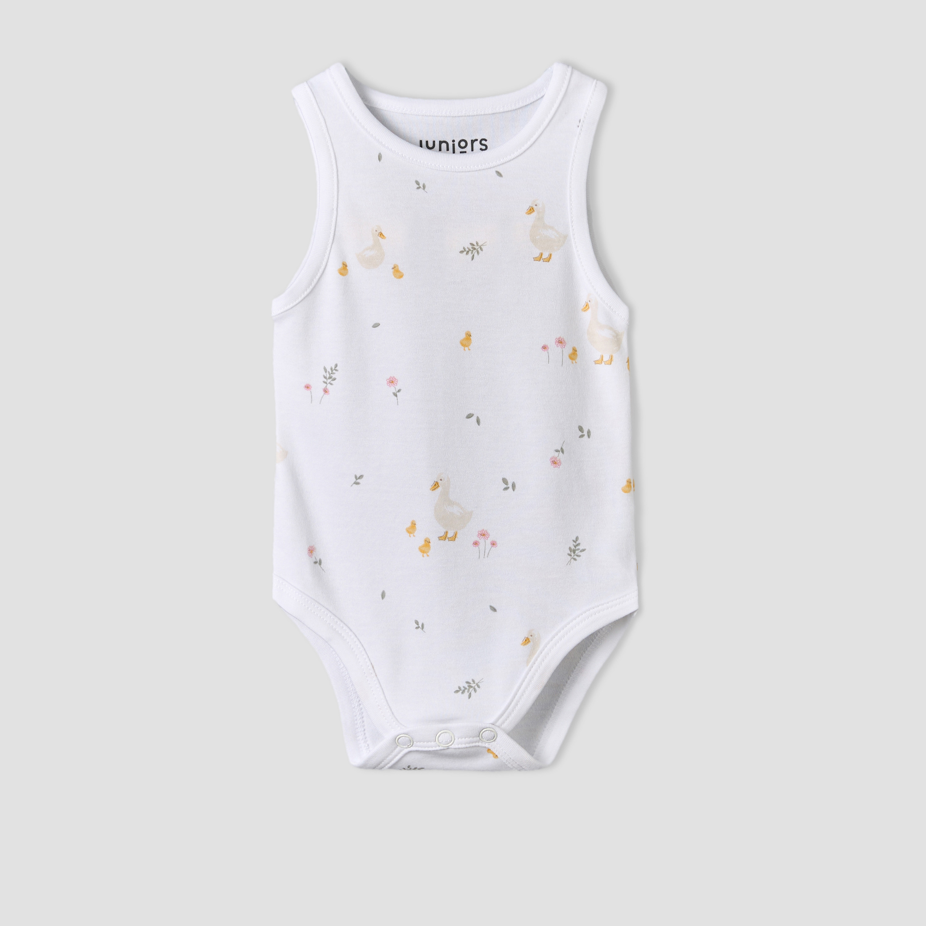 Pack of 5 Juniors Round Neck Sleeveless Bodysuit with Assorted Print-baby-girls-clothing-bodysuits-image-9