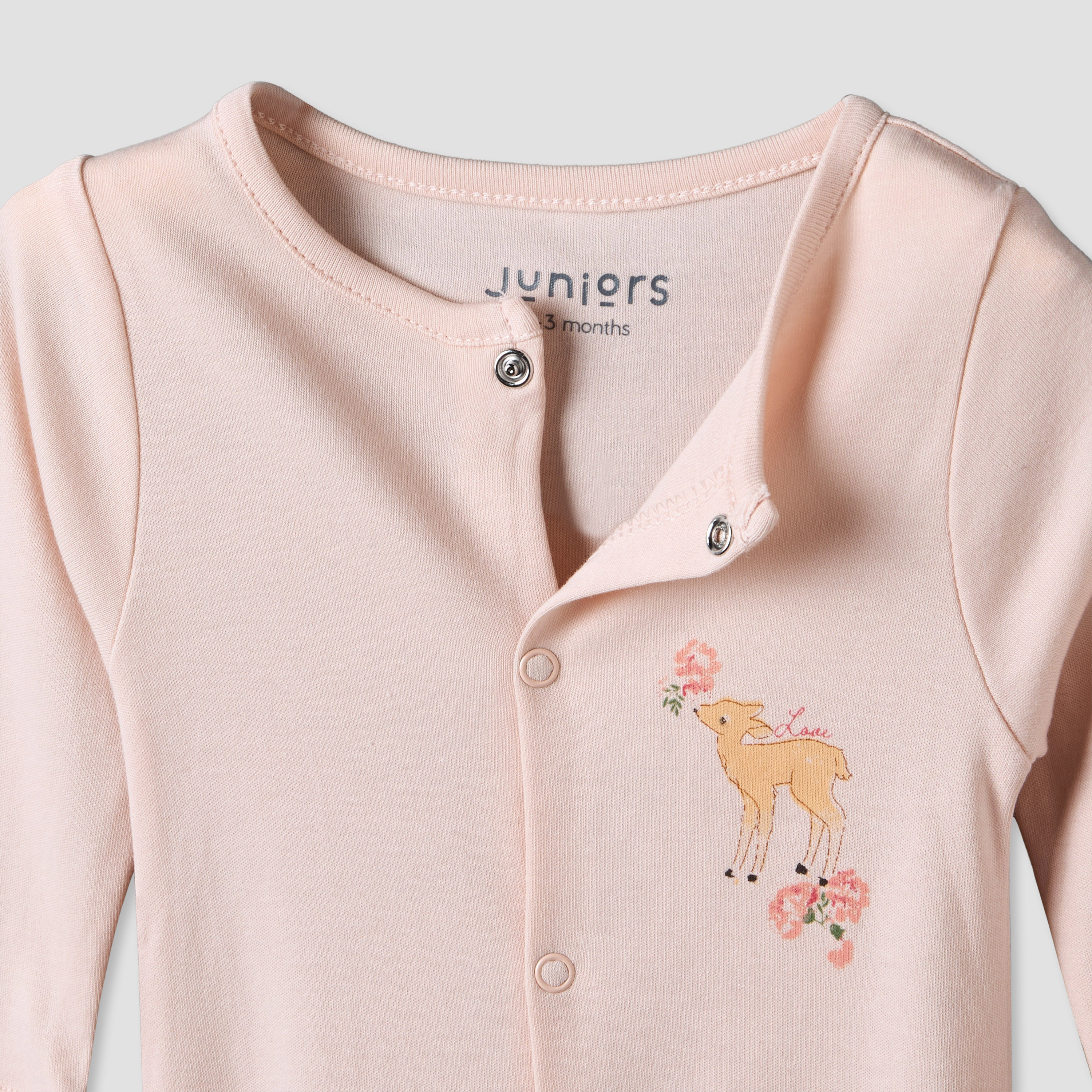 Pack of 3 Juniors Round Neck Long Sleeve Sleepsuit with Assorted Print-baby-girls-clothing-nightwear-sleepsuits-image-6