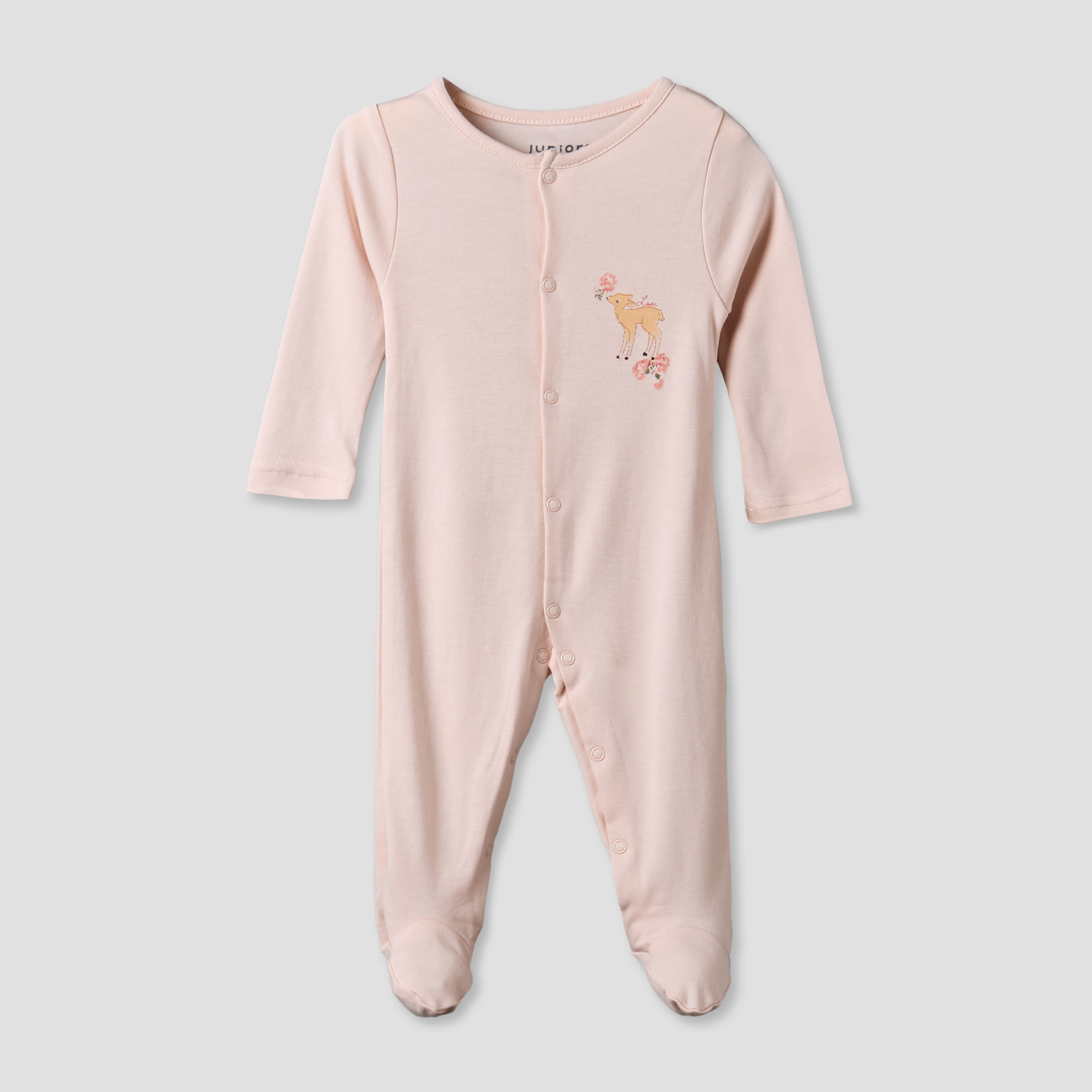 Pack of 3 Juniors Round Neck Long Sleeve Sleepsuit with Assorted Print-baby-girls-clothing-nightwear-sleepsuits-image-8