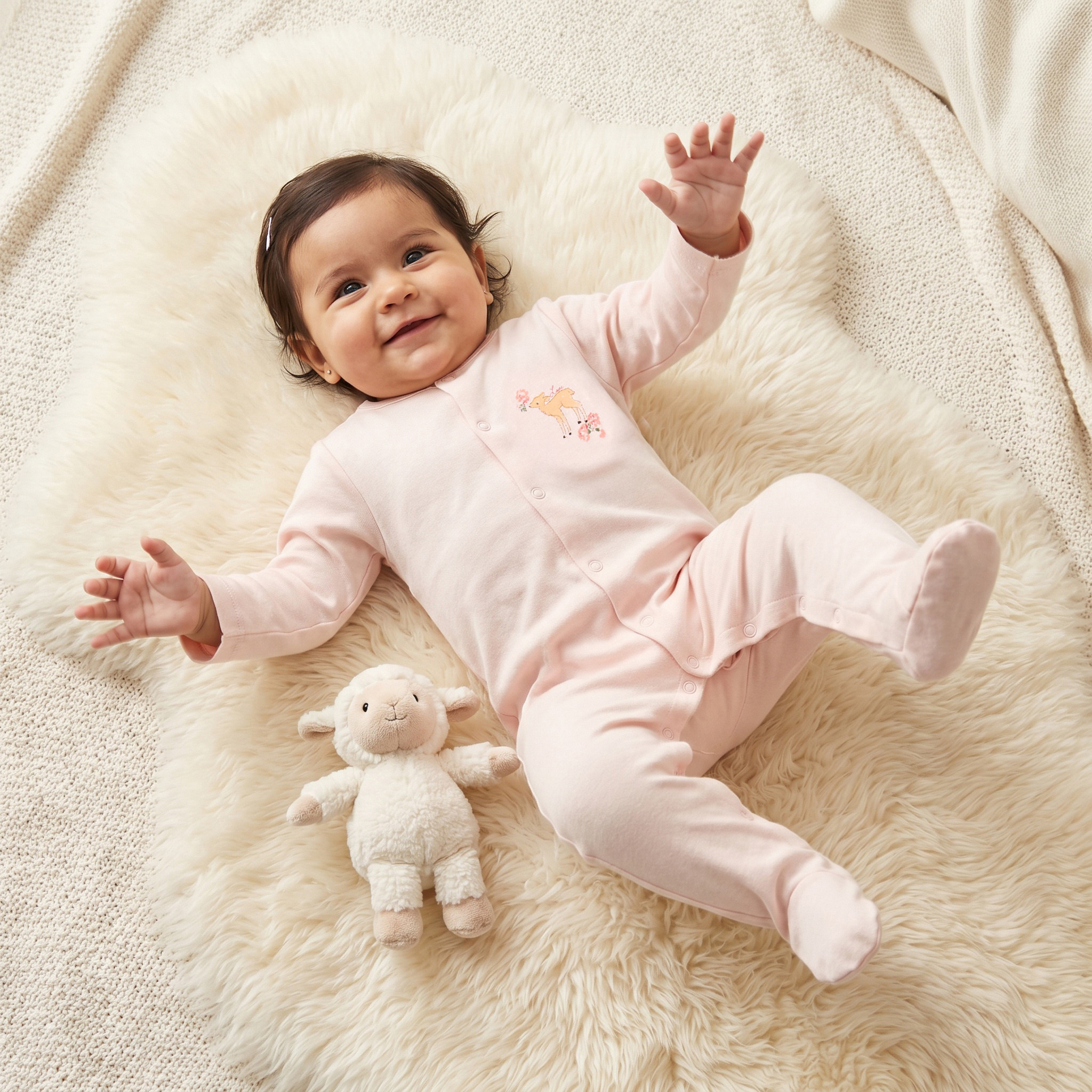 Pack of 3 Juniors Round Neck Long Sleeve Sleepsuit with Assorted Print-baby-girls-clothing-nightwear-sleepsuits-image-2