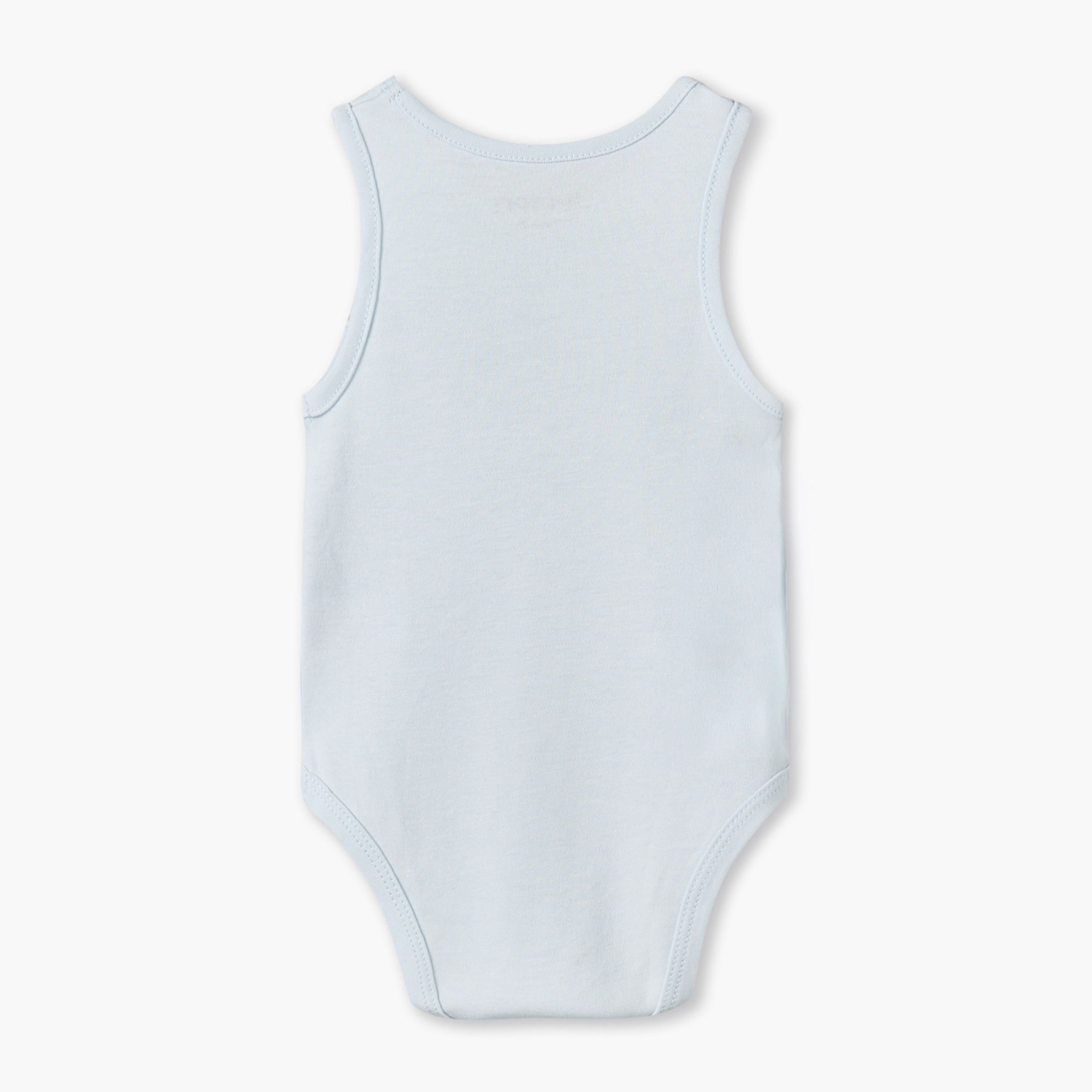 Pack of 5 Juniors Crew Neck Sleeveless Bodysuit with Hot Air Balloon Print-baby-boys-clothing-bodysuits-image-4
