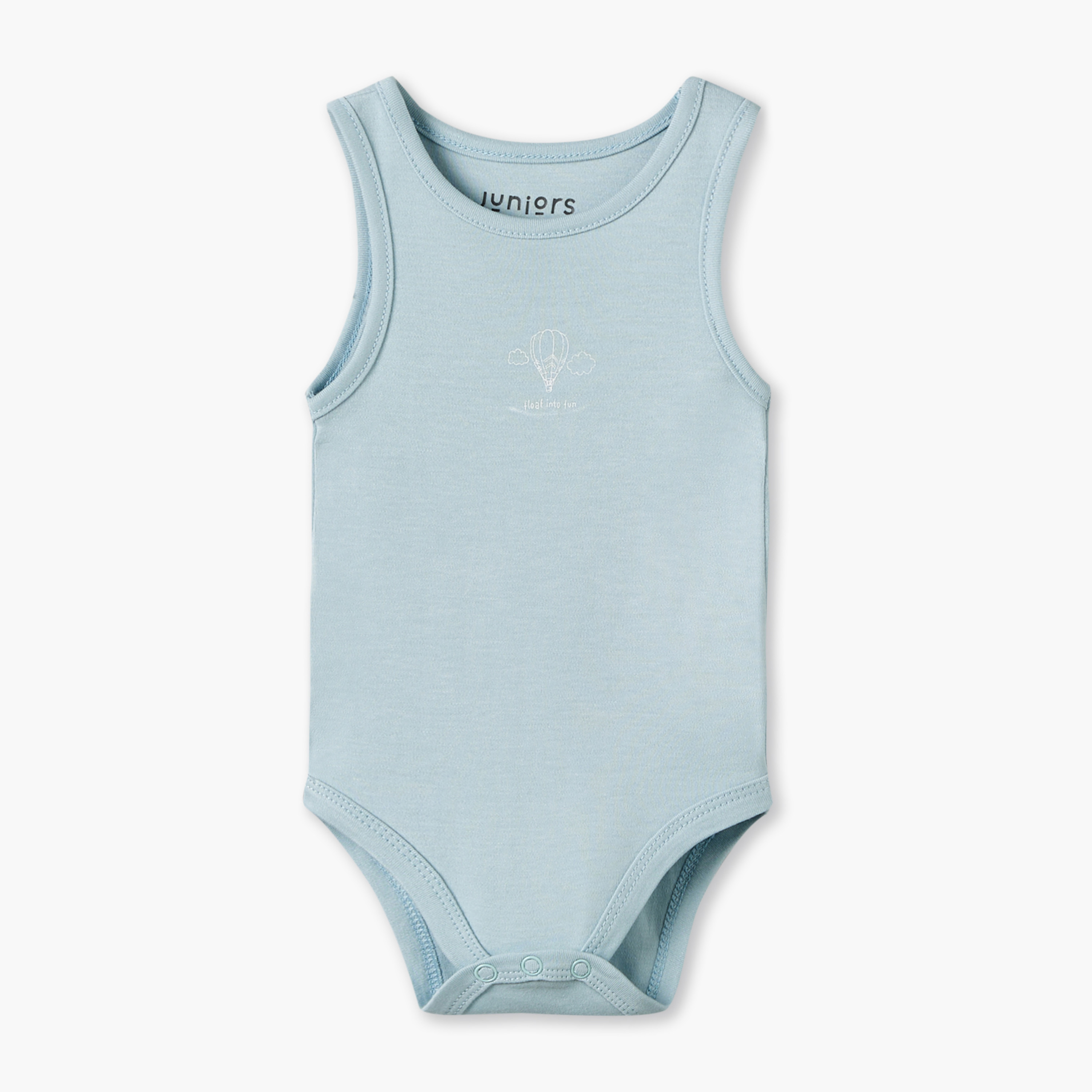 Pack of 5 Juniors Crew Neck Sleeveless Bodysuit with Hot Air Balloon Print-baby-boys-clothing-bodysuits-image-7