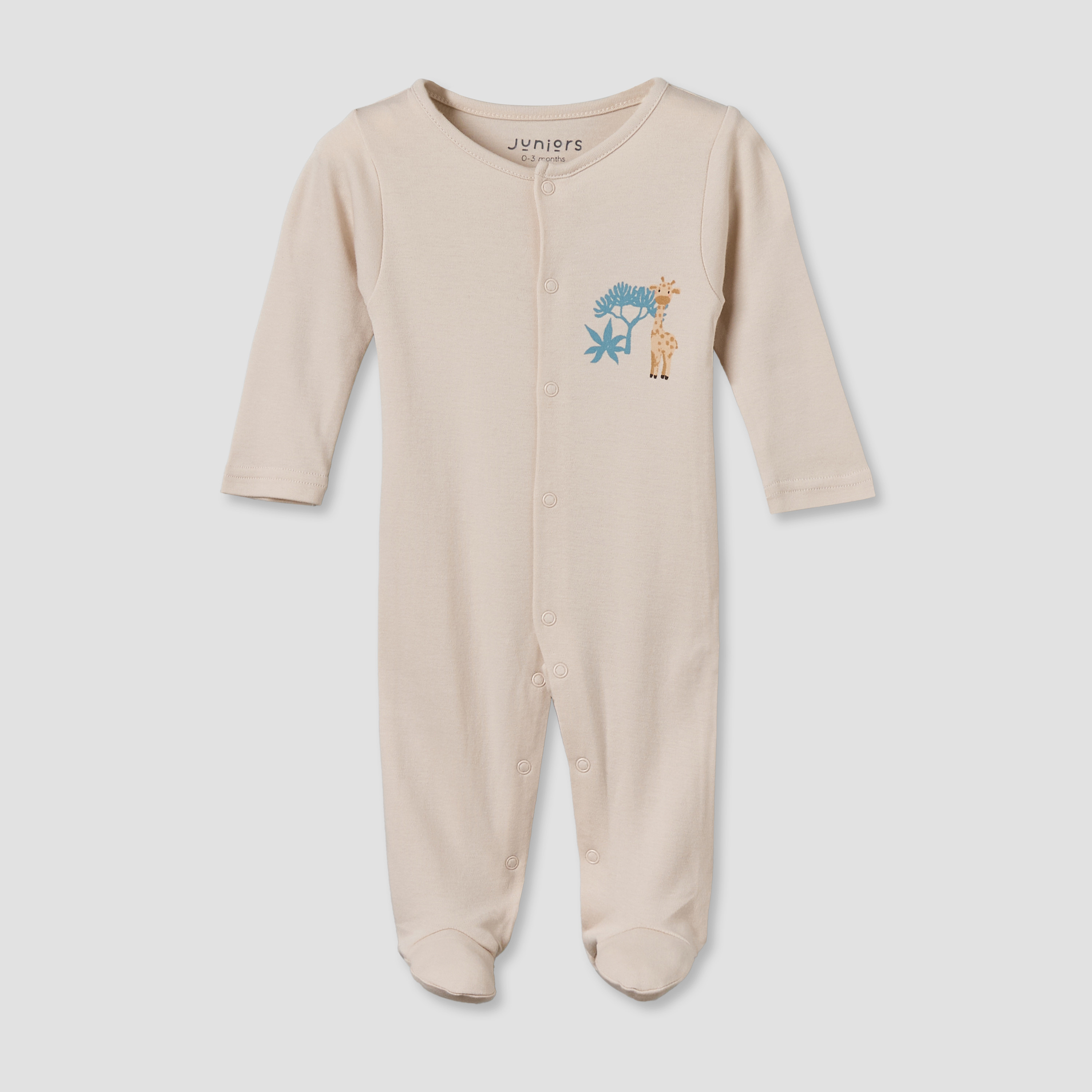 Pack of 3 Juniors Round Neck Long Sleeves Sleepsuit with Button Closure-baby-boys-clothing-nightwear-sleepsuits-image-8