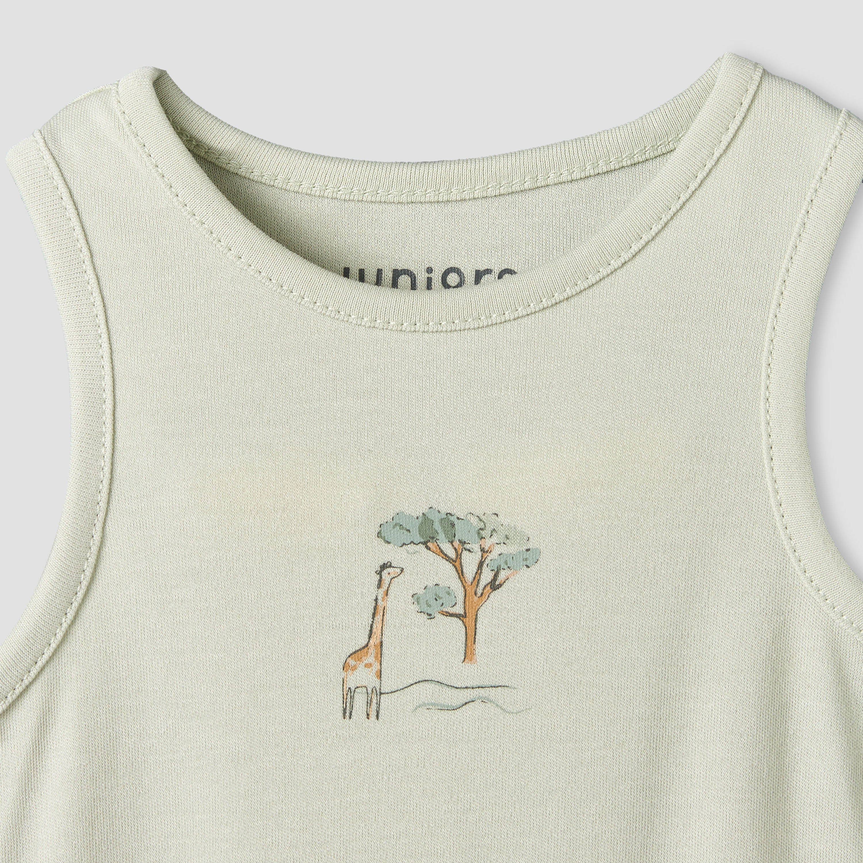 بودي سوت دون أكمام بياقة ضيقة وطبعات سفاري من جونيورز - طقم من 5 قطع-baby-boys-clothing-bodysuits-image-8