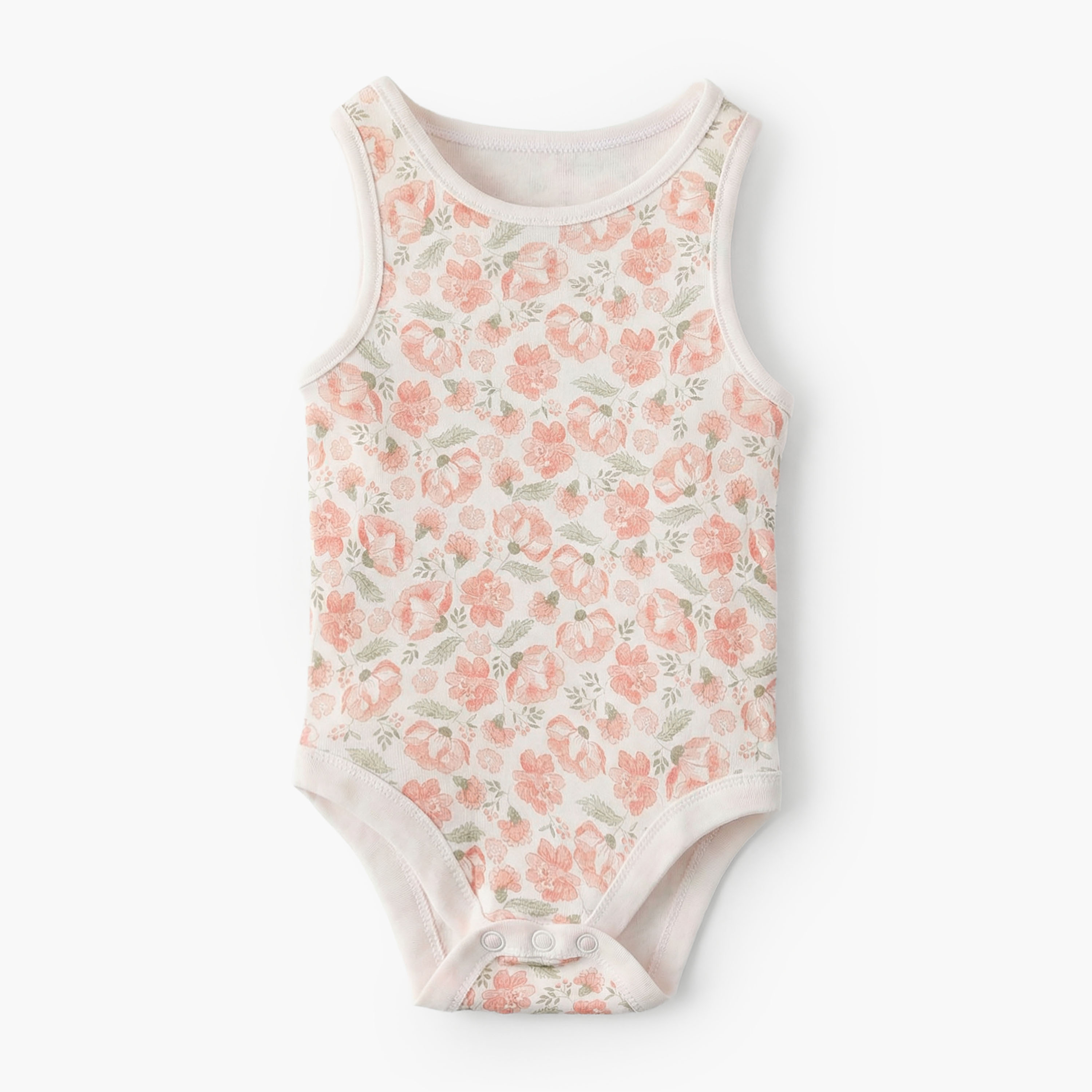 Pack of 7Juniors Bamboo Round Neck Sleeveless Bodysuit with Assorted Print-baby-girls-clothing-bodysuits-image-4