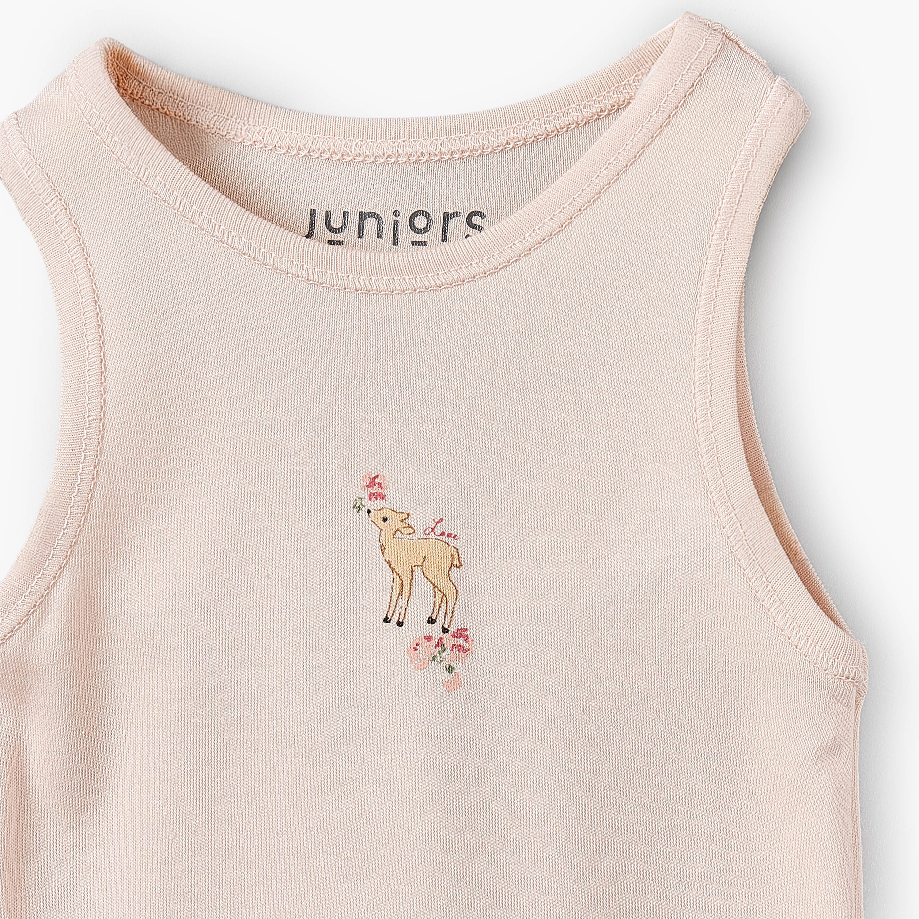 Pack of 7Juniors Bamboo Round Neck Sleeveless Bodysuit with Assorted Print-baby-girls-clothing-bodysuits-image-8