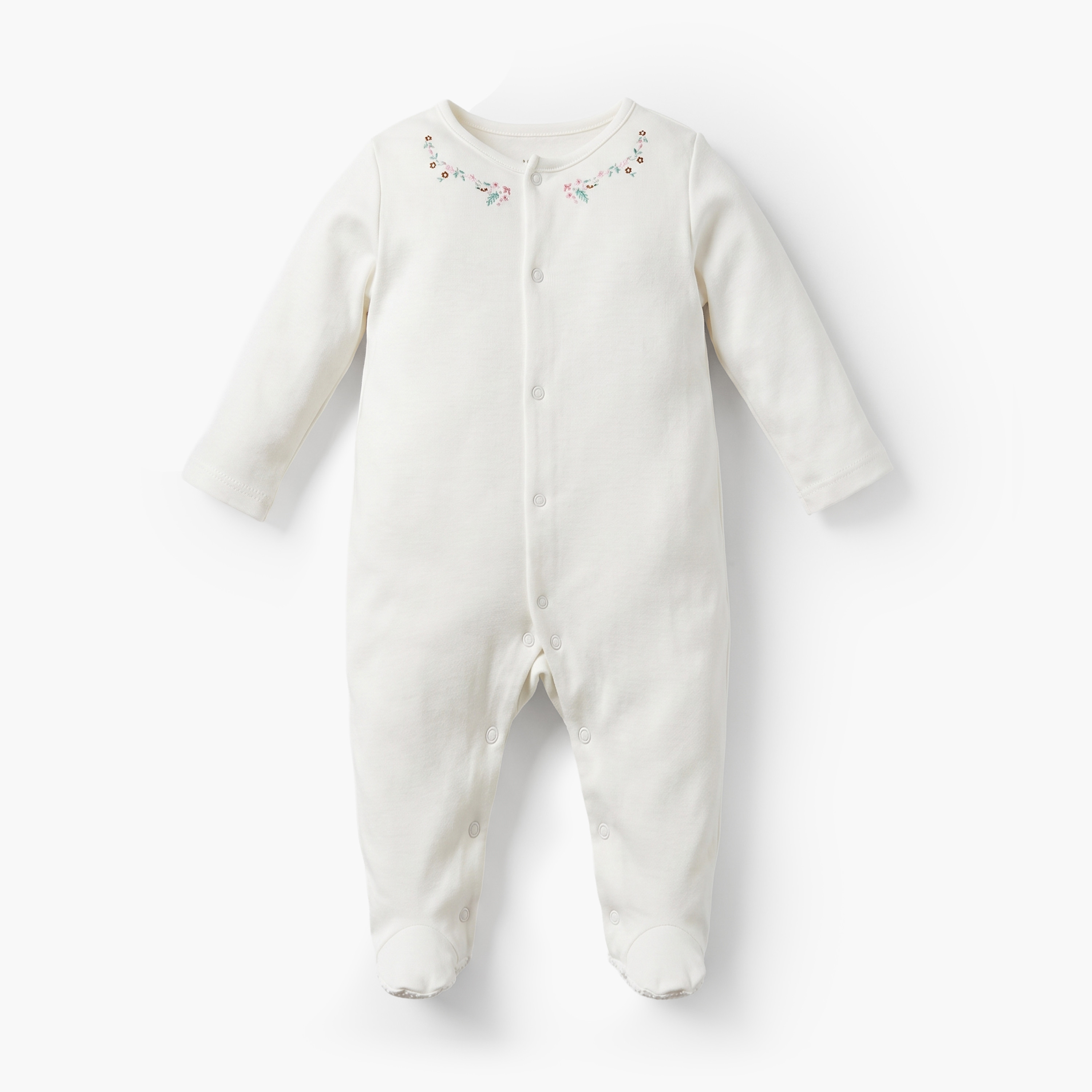 Pack of 5 Juniors Cotton Crew Neck Long Sleeves Sleepsuit with Snap Button Closure-baby-girls-clothing-nightwear-sleepsuits-image-6