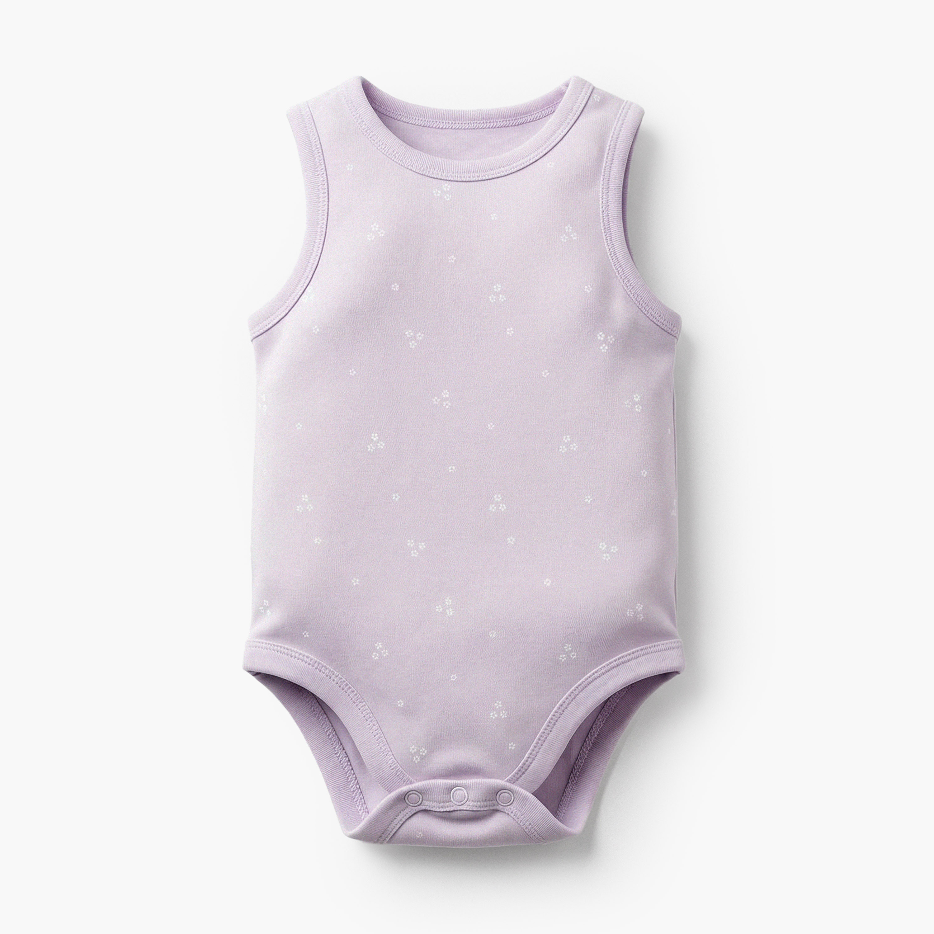 Pack of 7 Juniors Bamboo Cotton Round Neck Sleeveless Bodysuit with Floral Print-baby-girls-clothing-bodysuits-image-2