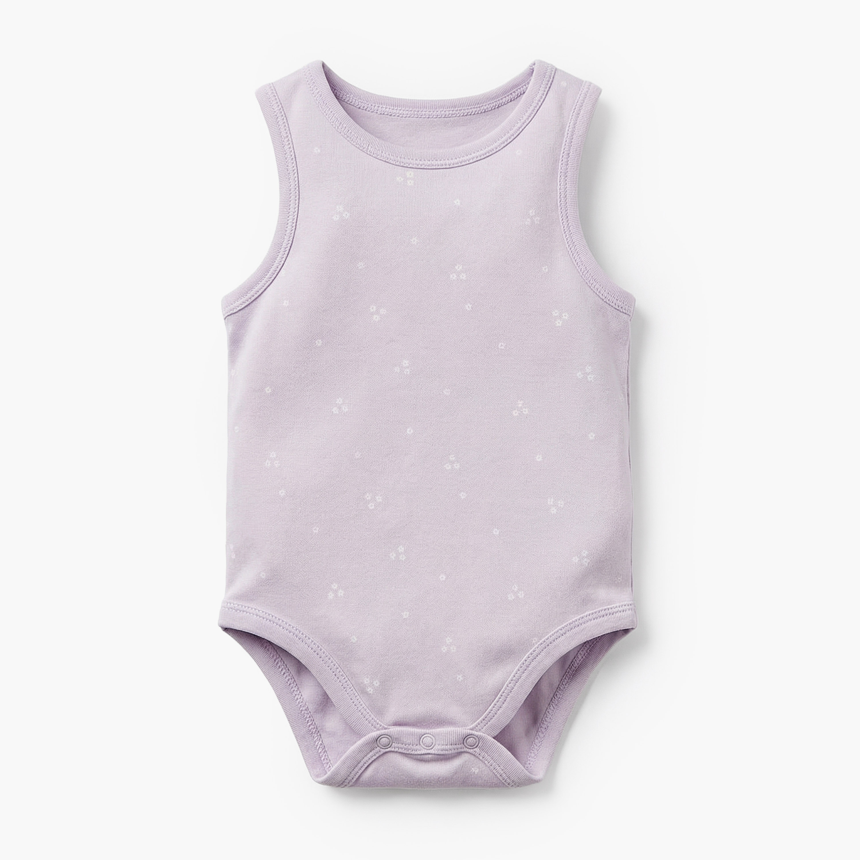 Pack of 7 Juniors Bamboo Cotton Round Neck Sleeveless Bodysuit with Floral Print-baby-girls-clothing-bodysuits-image-4