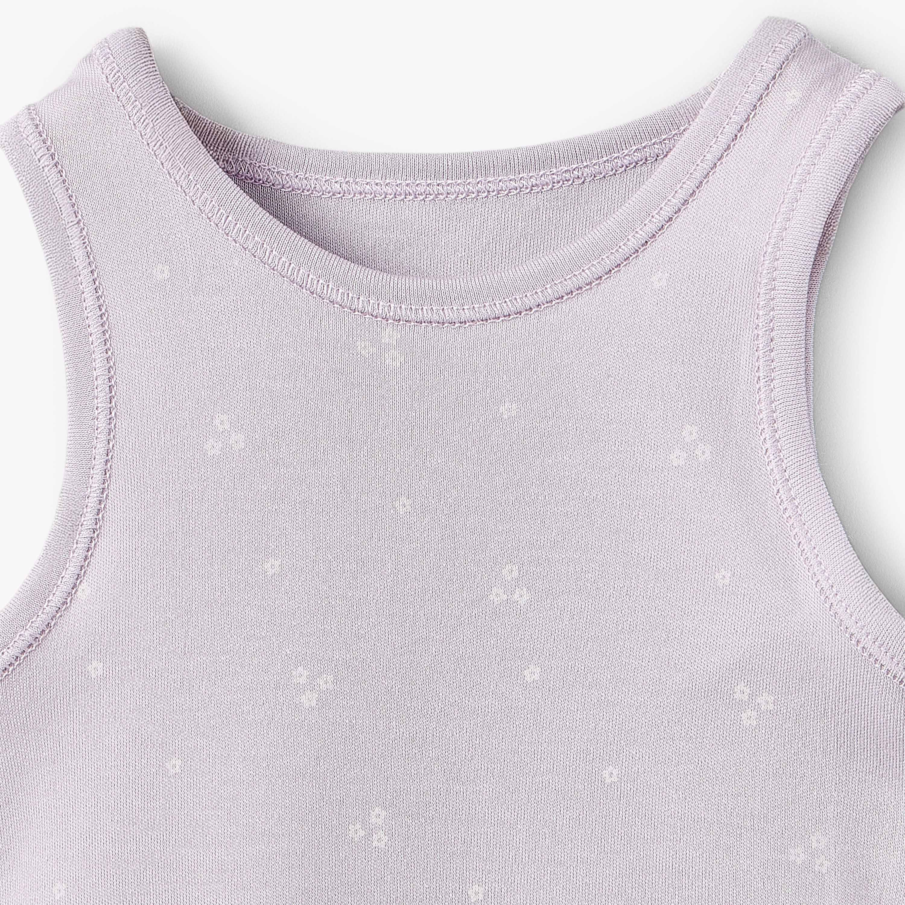Pack of 7 Juniors Bamboo Cotton Round Neck Sleeveless Bodysuit with Floral Print-baby-girls-clothing-bodysuits-image-7