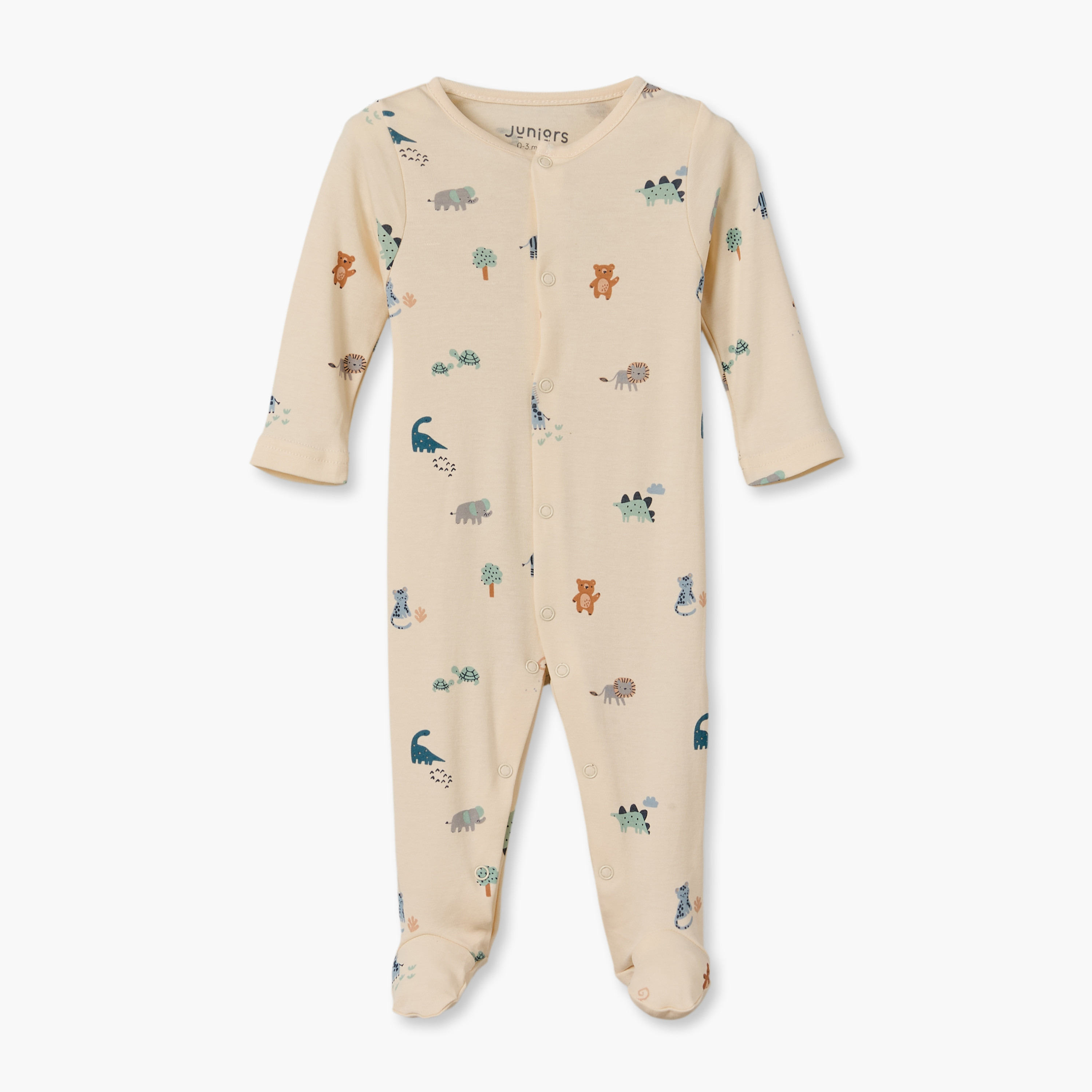 Pack of 5 Juniors Crew Neck Long Sleeves Sleepsuit with Assorted Print-baby-boys-clothing-nightwear-sleepsuits-image-3