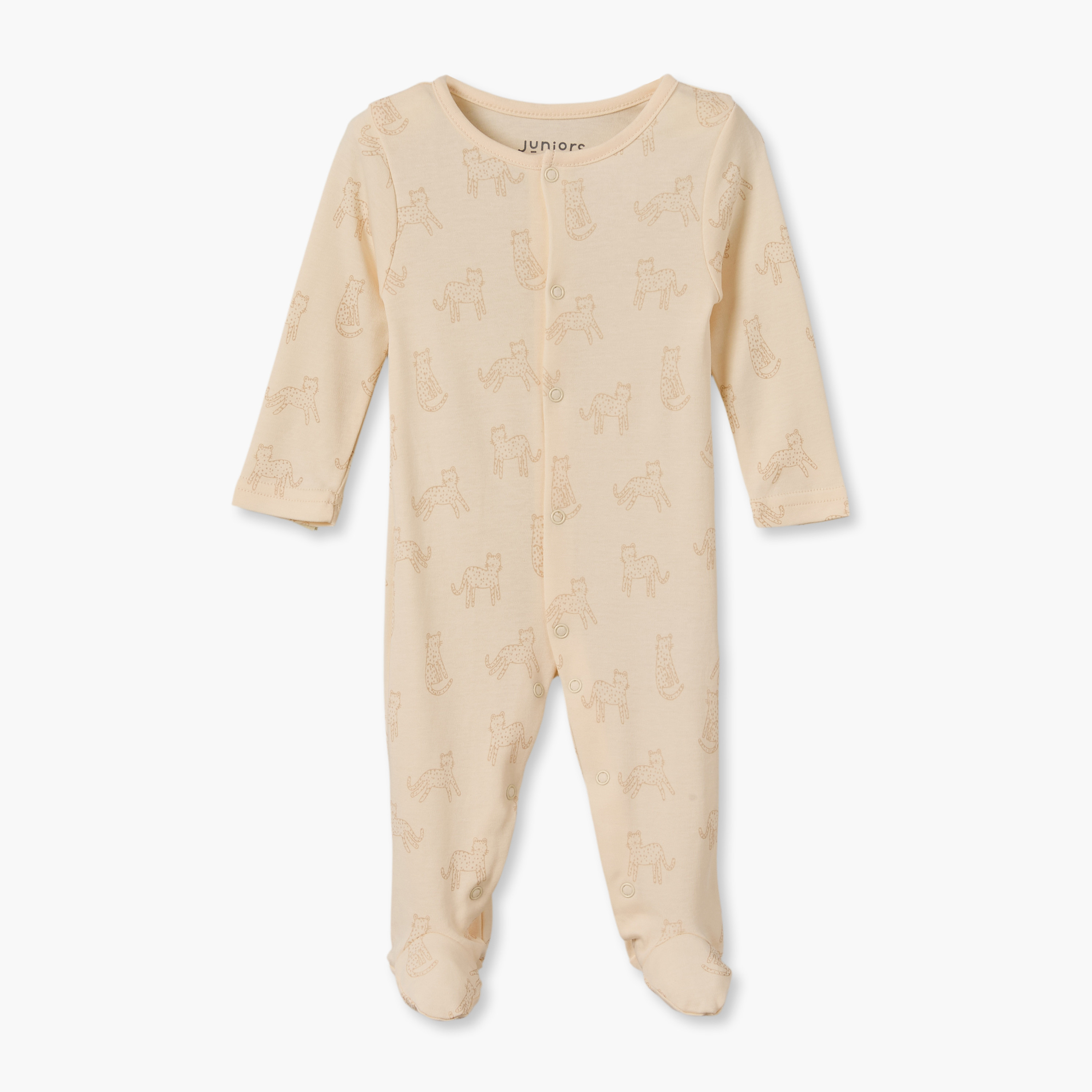 Pack of 5 Juniors Crew Neck Long Sleeves Sleepsuit with Assorted Print-baby-boys-clothing-nightwear-sleepsuits-image-4