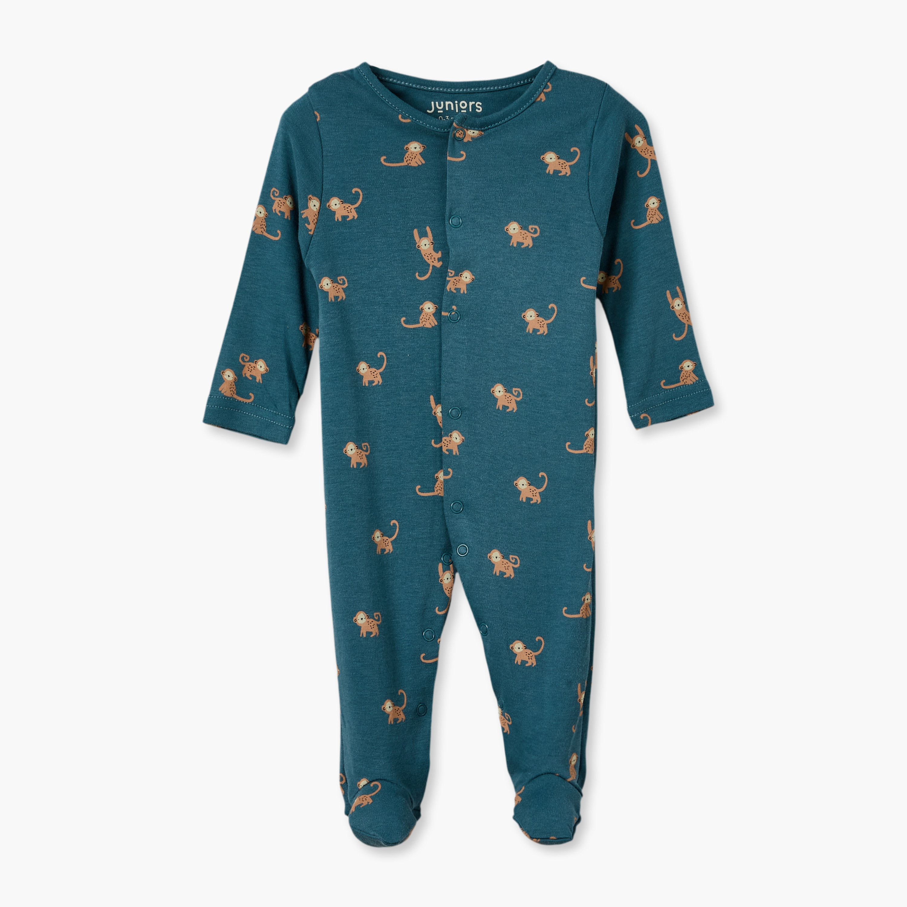 Pack of 5 Juniors Crew Neck Long Sleeves Sleepsuit with Assorted Print-baby-boys-clothing-nightwear-sleepsuits-image-6
