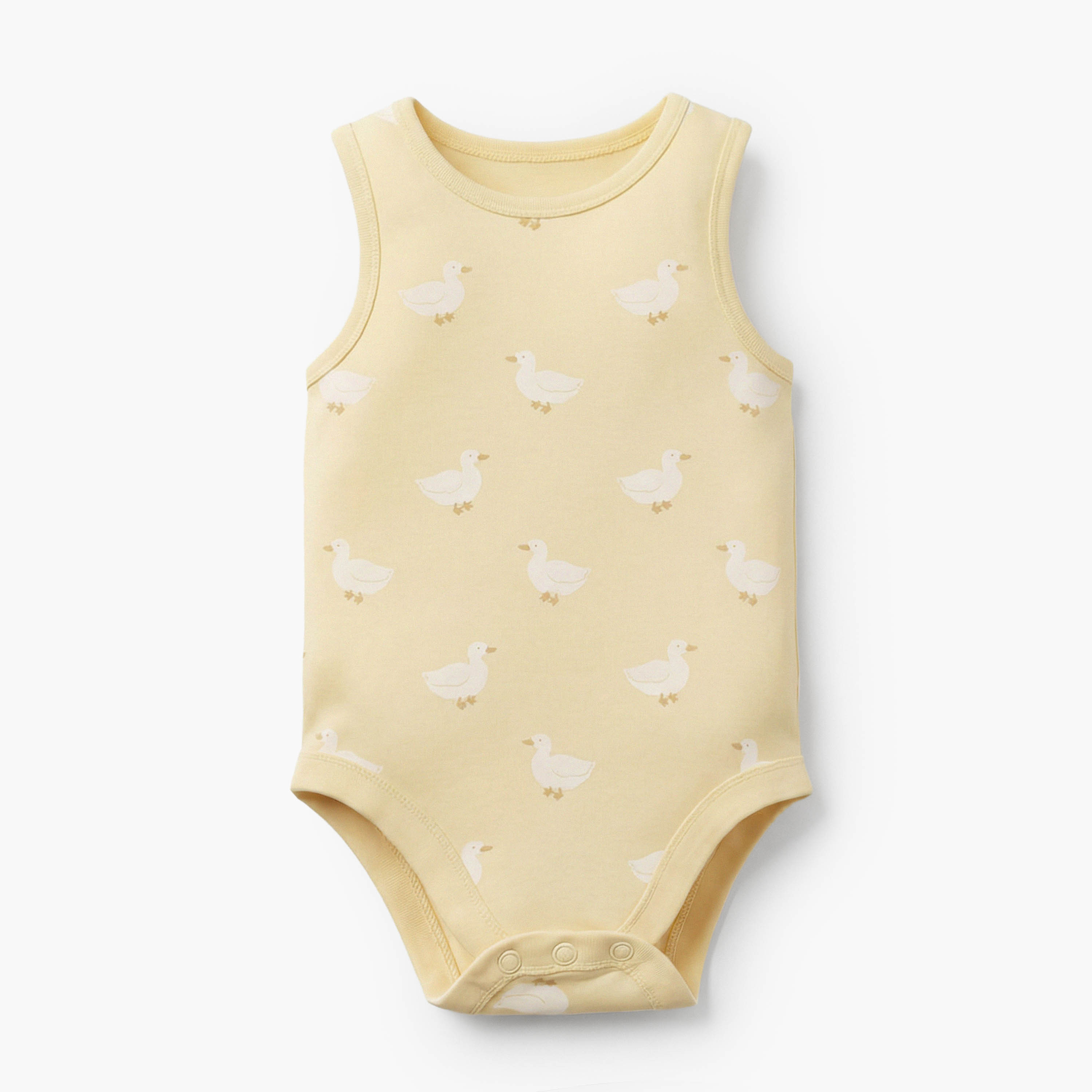 Pack of 7 Juniors Crew Neck Sleeveless Bodysuit with Duck Print-baby-boys-clothing-bodysuits-image-5
