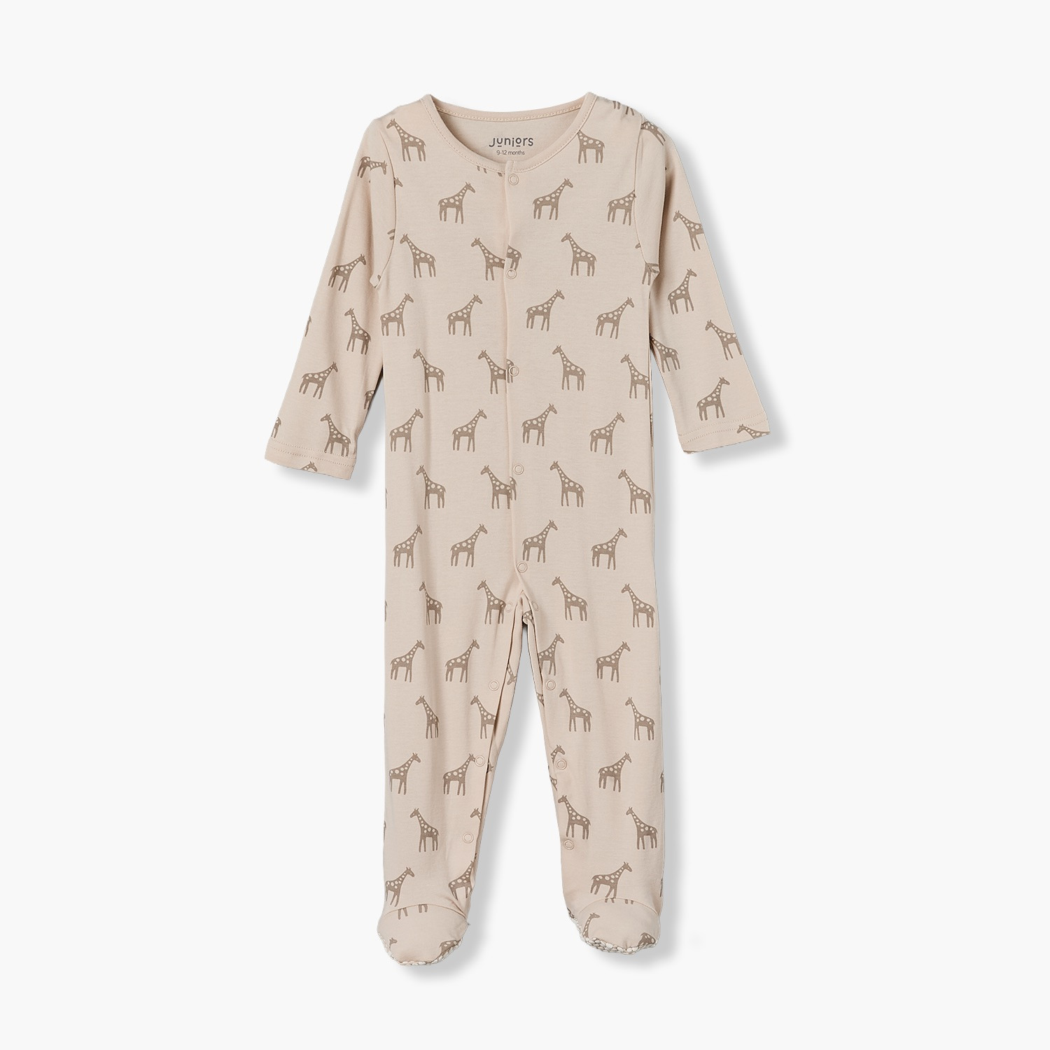 طقم بدل نوم بياقة مستديرة وأكمام طويلة بطبعة سفاري من جونيورز - 5 قطع-baby-boys-clothing-nightwear-sleepsuits-image-3