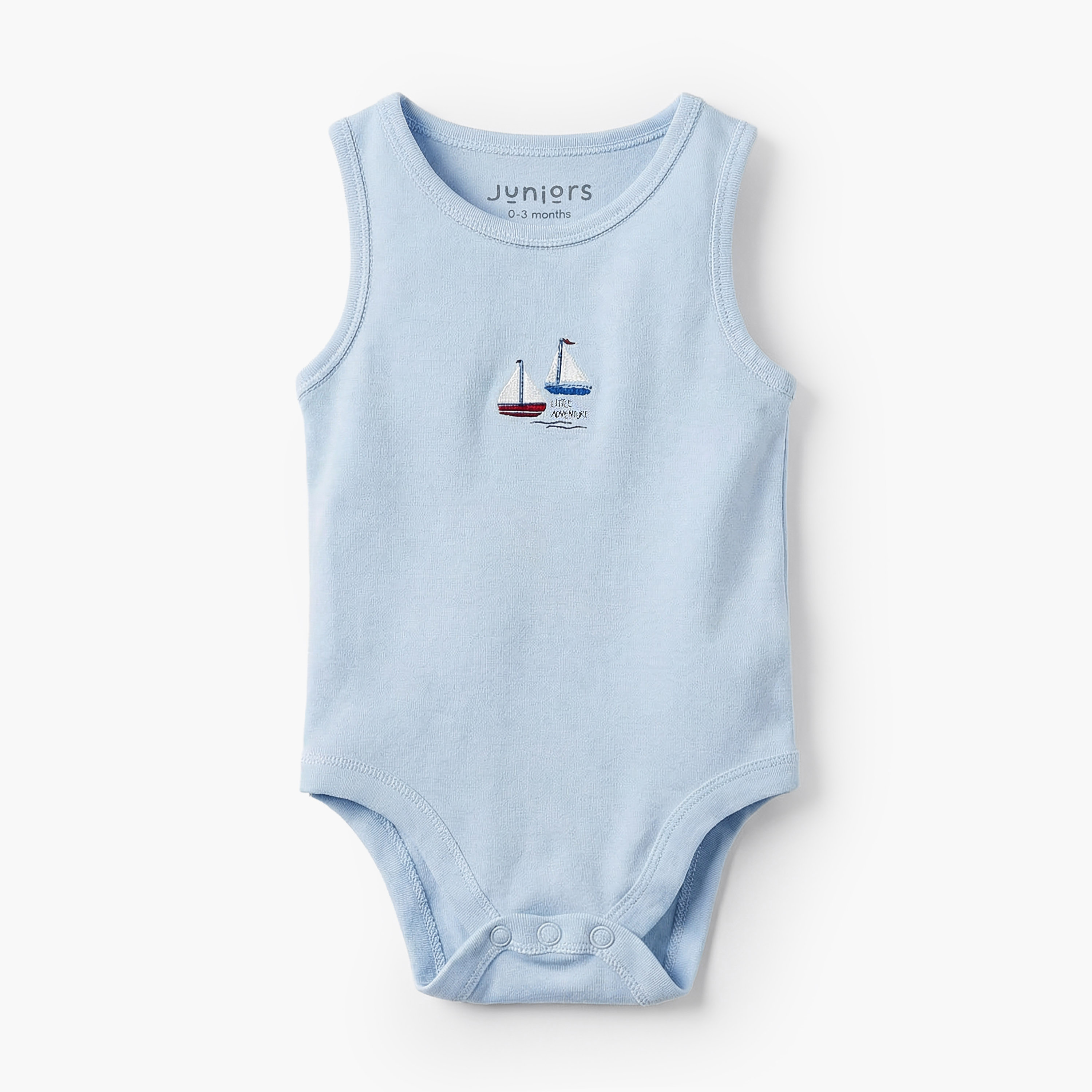 Pack of 7 Juniors Round Neck Sleeveless Bodysuit with Nautical Print-baby-boys-clothing-bodysuits-image-7