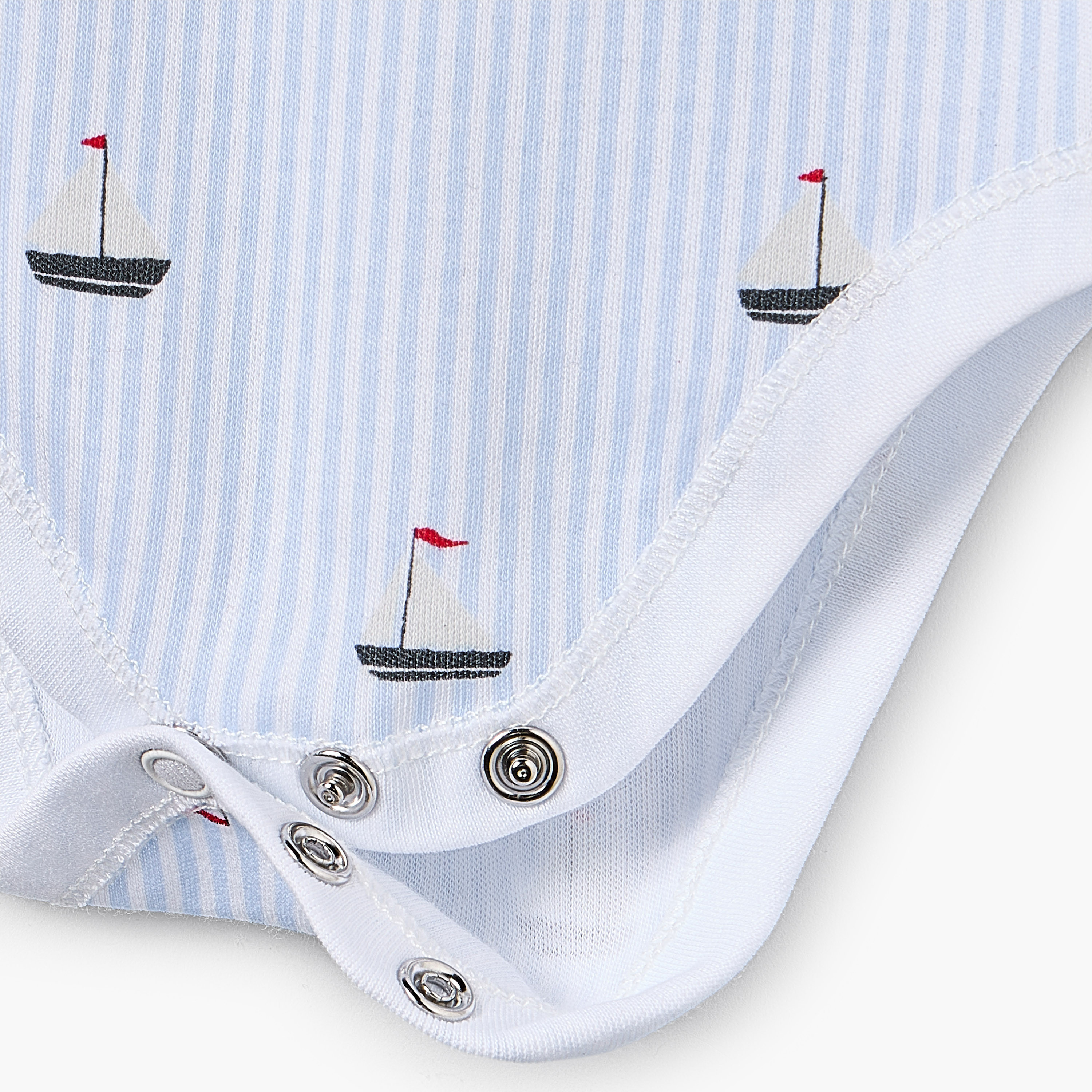 Pack of 7 Juniors Round Neck Sleeveless Bodysuit with Nautical Print-baby-boys-clothing-bodysuits-image-9
