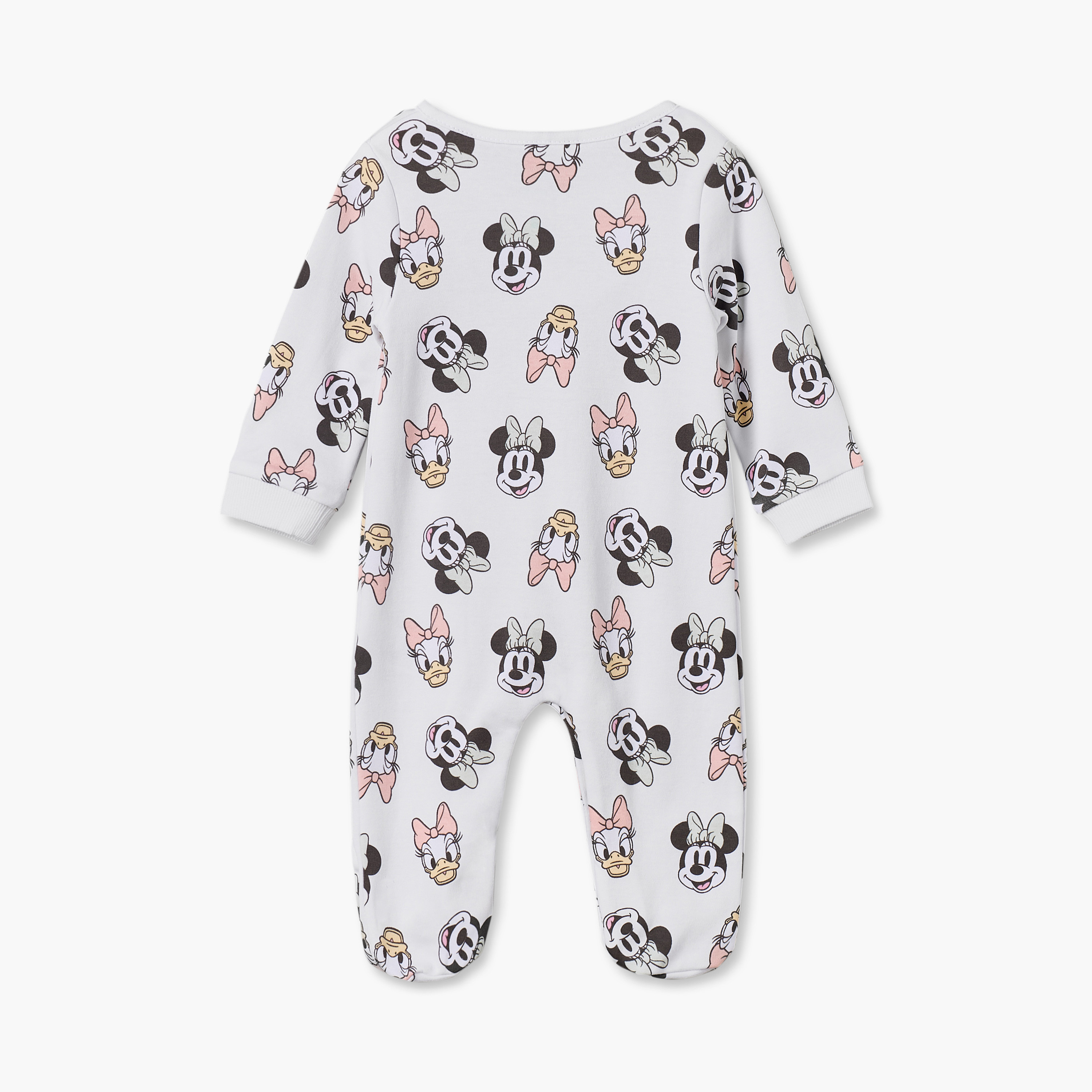 بدلات نوم قطن بطبعات ميني ماوس وياقة ضيقة وأكمام طويلة من ديزني - عبوة 3 قطع-baby-girls-clothing-nightwear-sleepsuits-image-6