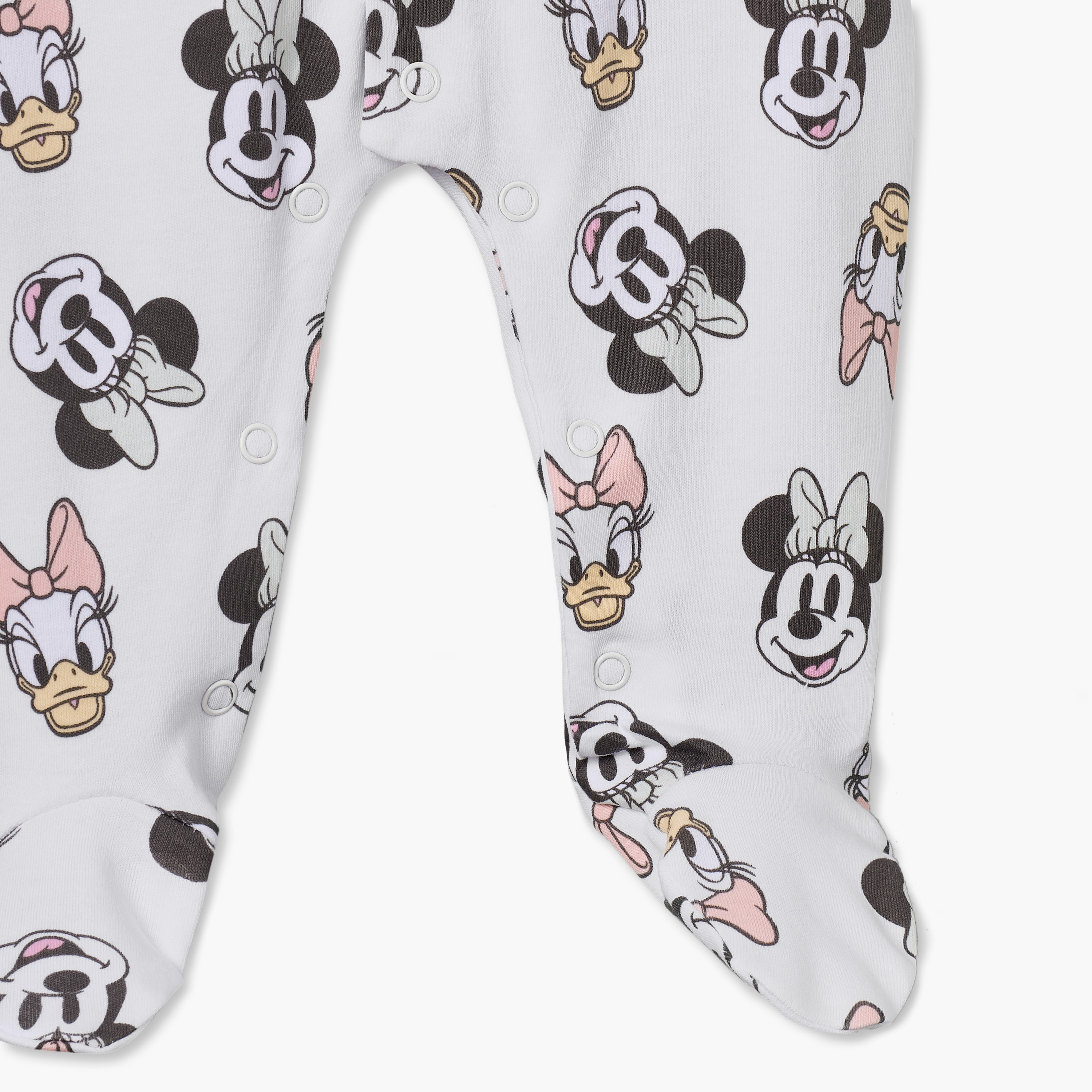 بدلات نوم قطن بطبعات ميني ماوس وياقة ضيقة وأكمام طويلة من ديزني - عبوة 3 قطع-baby-girls-clothing-nightwear-sleepsuits-image-8