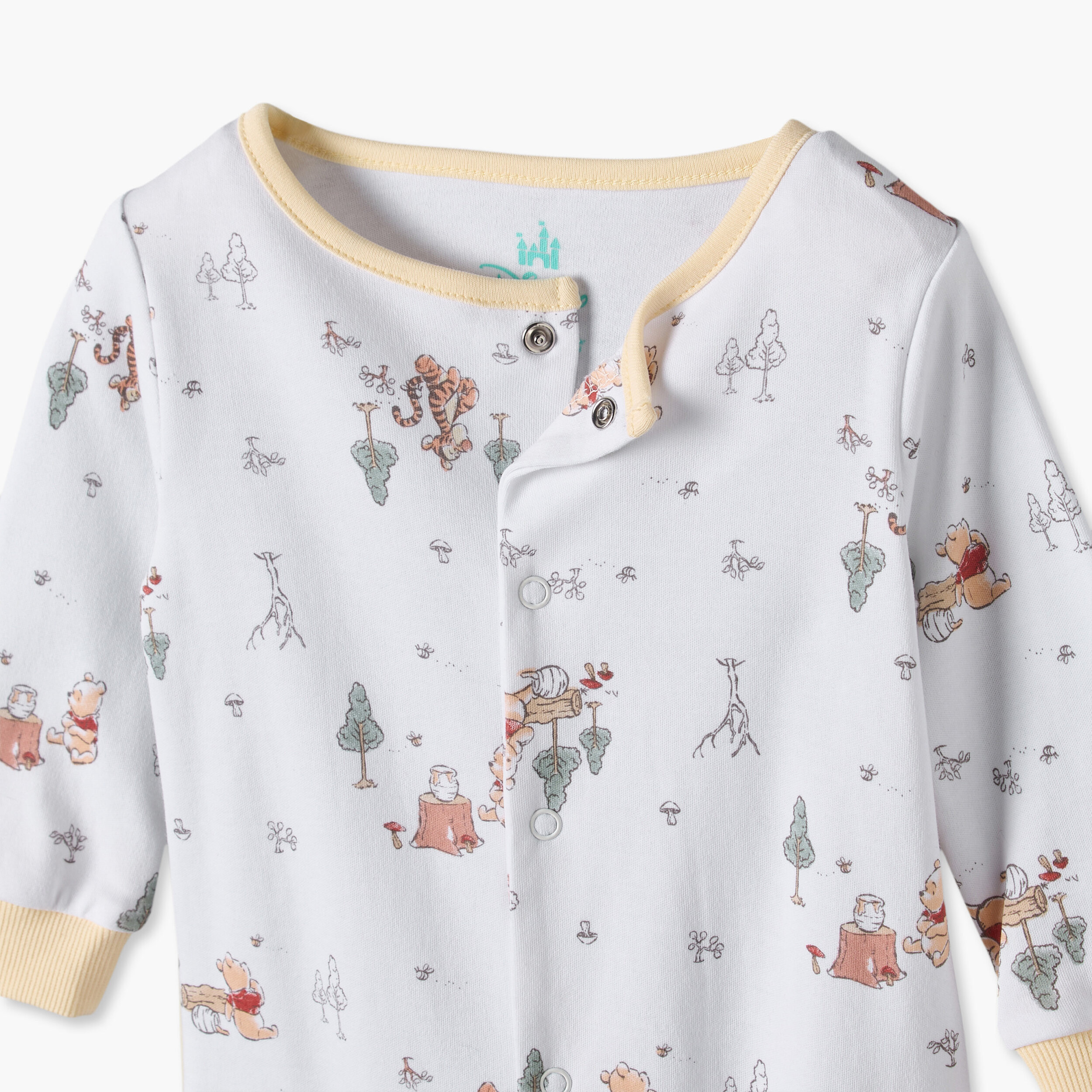 Pack of 3 Disney Cotton Round Neck Long Sleeves Sleepsuits with Winnie The Pooh Print-baby-boys-clothing-nightwear-sleepsuits-image-7