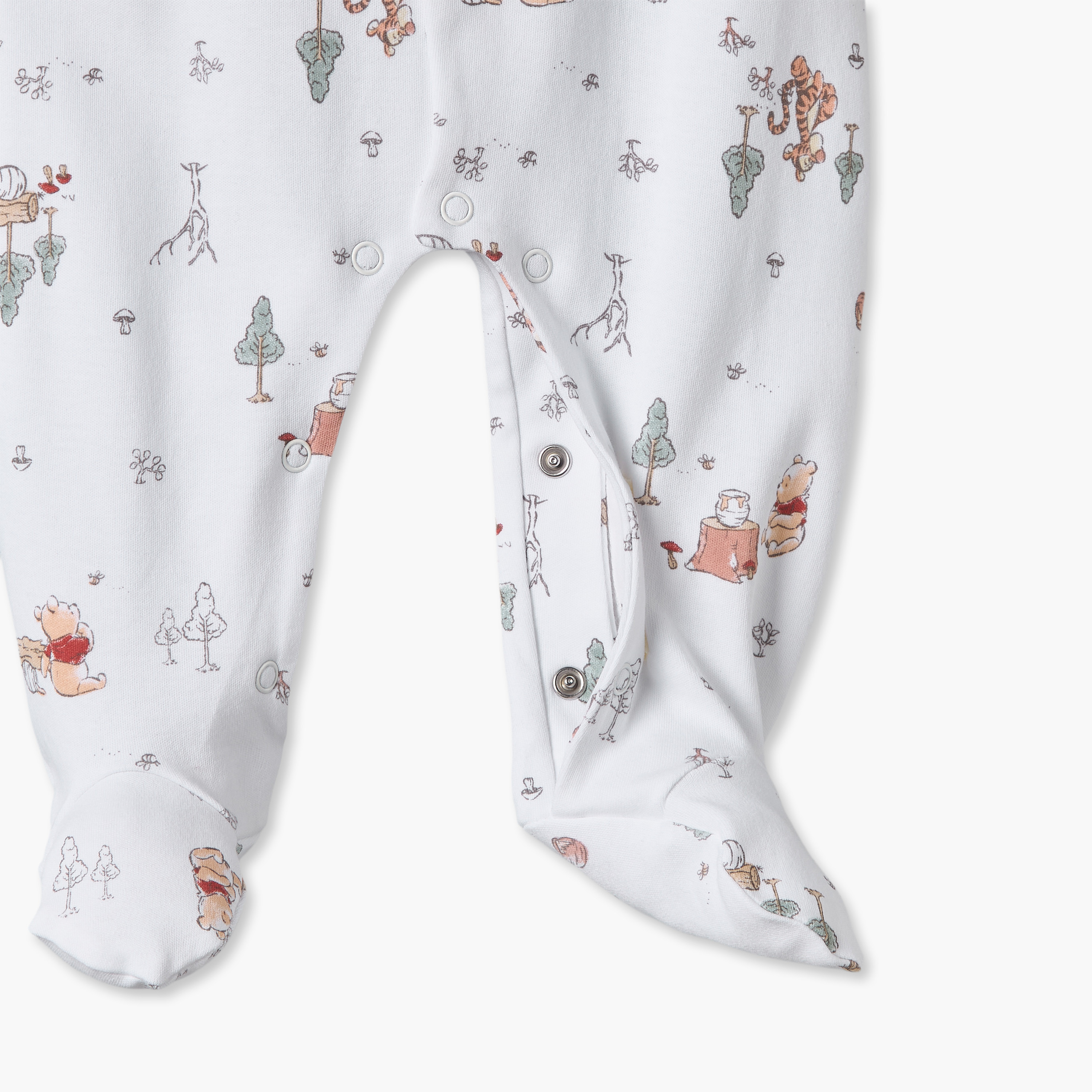 Pack of 3 Disney Cotton Round Neck Long Sleeves Sleepsuits with Winnie The Pooh Print-baby-boys-clothing-nightwear-sleepsuits-image-8