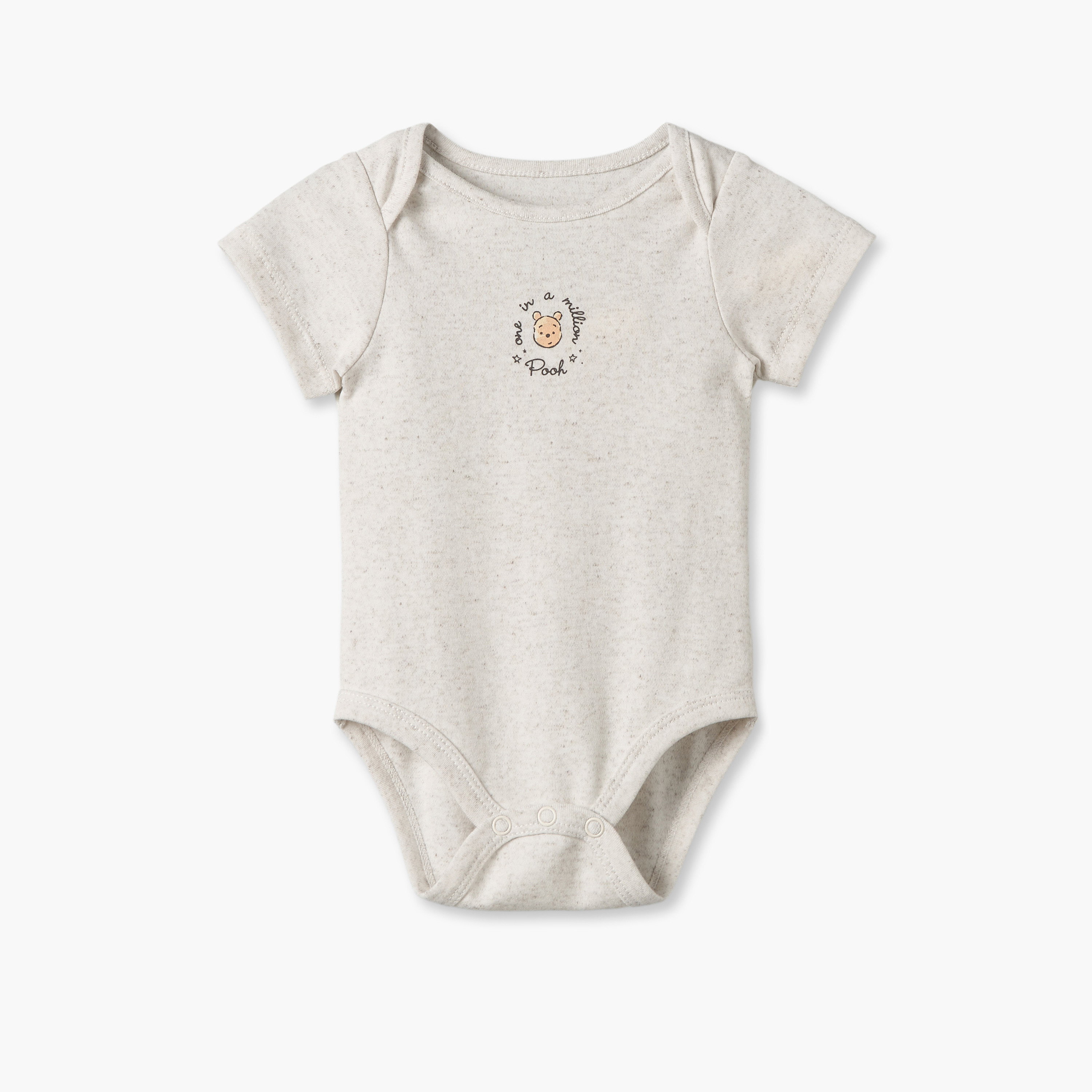 Pack of 4 Disney Round Neck Short Sleeves Bodysuit with Winnie the Pooh Print-baby-boys-clothing-bodysuits-image-5