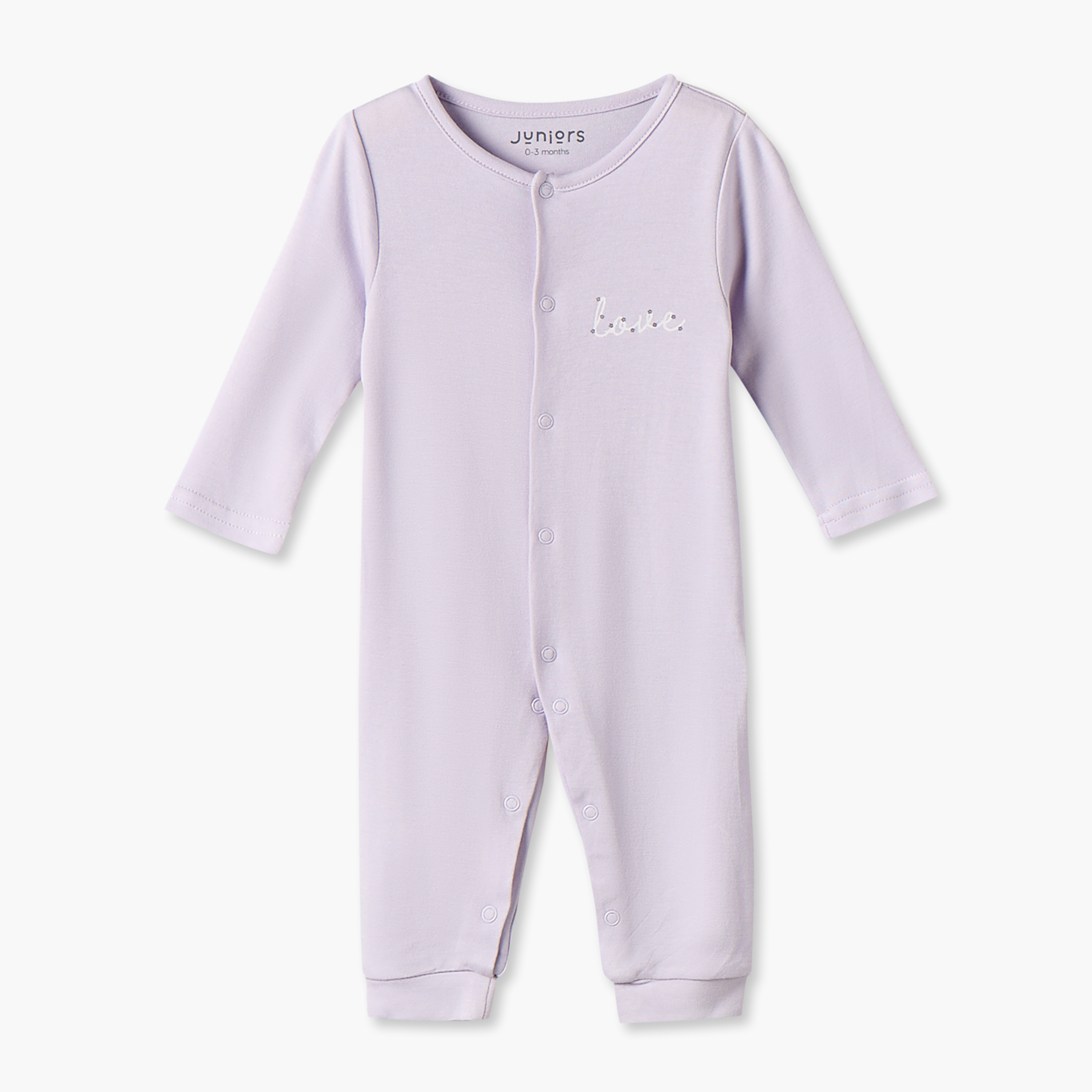 Pack of 3 Juniors Crew Neck Long Sleeves Sleepsuit with Floral Print-baby-girls-clothing-nightwear-sleepsuits-image-3