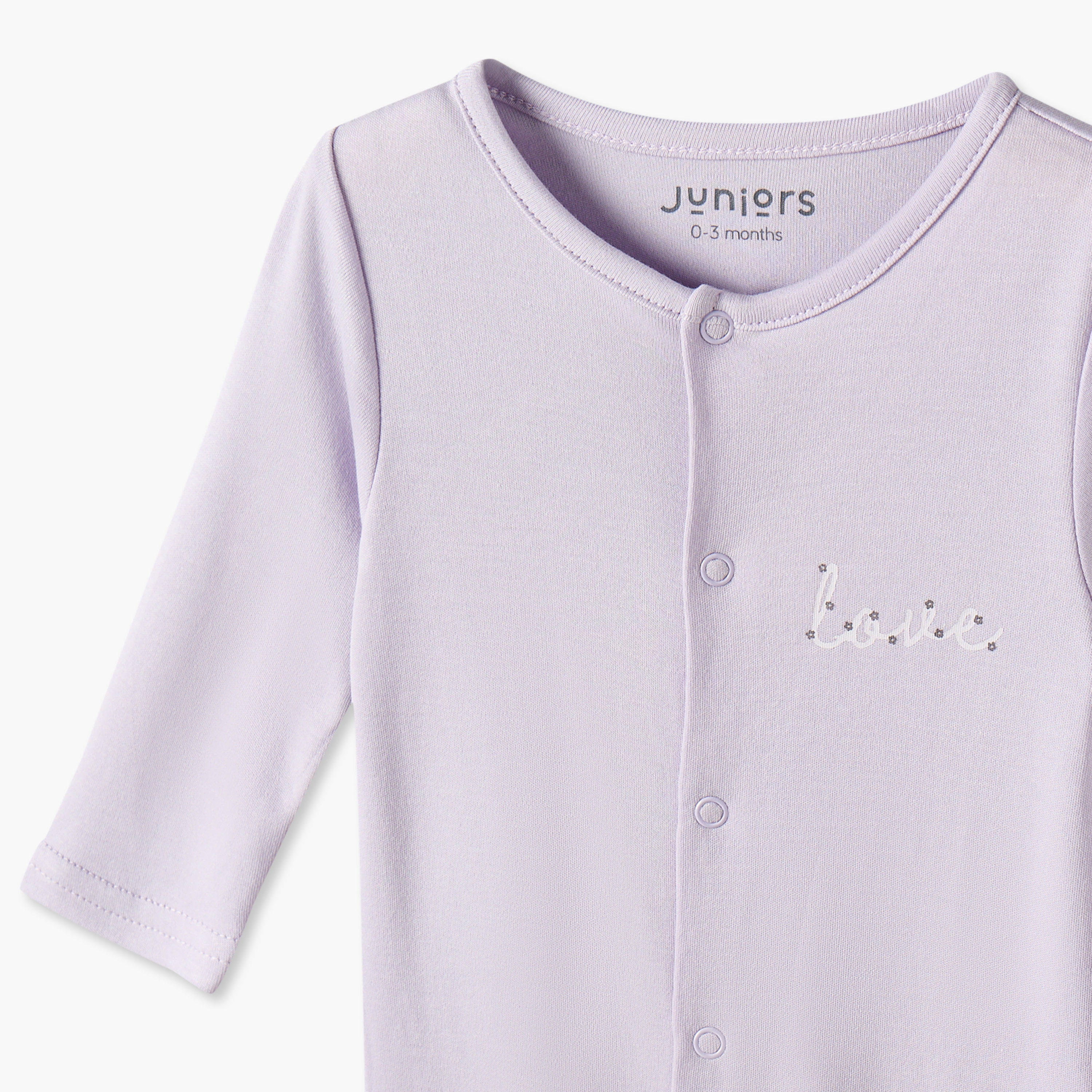 Pack of 3 Juniors Crew Neck Long Sleeves Sleepsuit with Floral Print-baby-girls-clothing-nightwear-sleepsuits-image-7